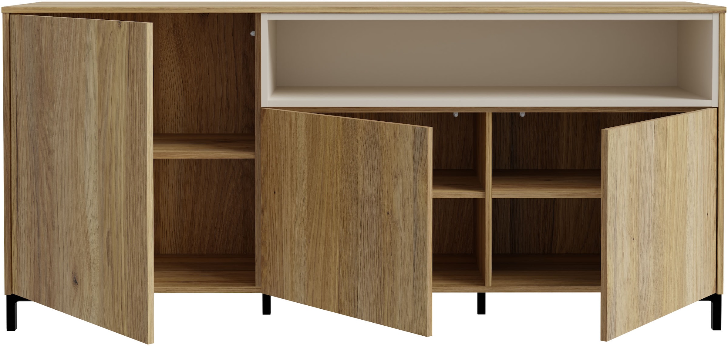 FORTE Sideboard »Galactique«, Sideboard, Grifflos, Push To Open, Stauraum