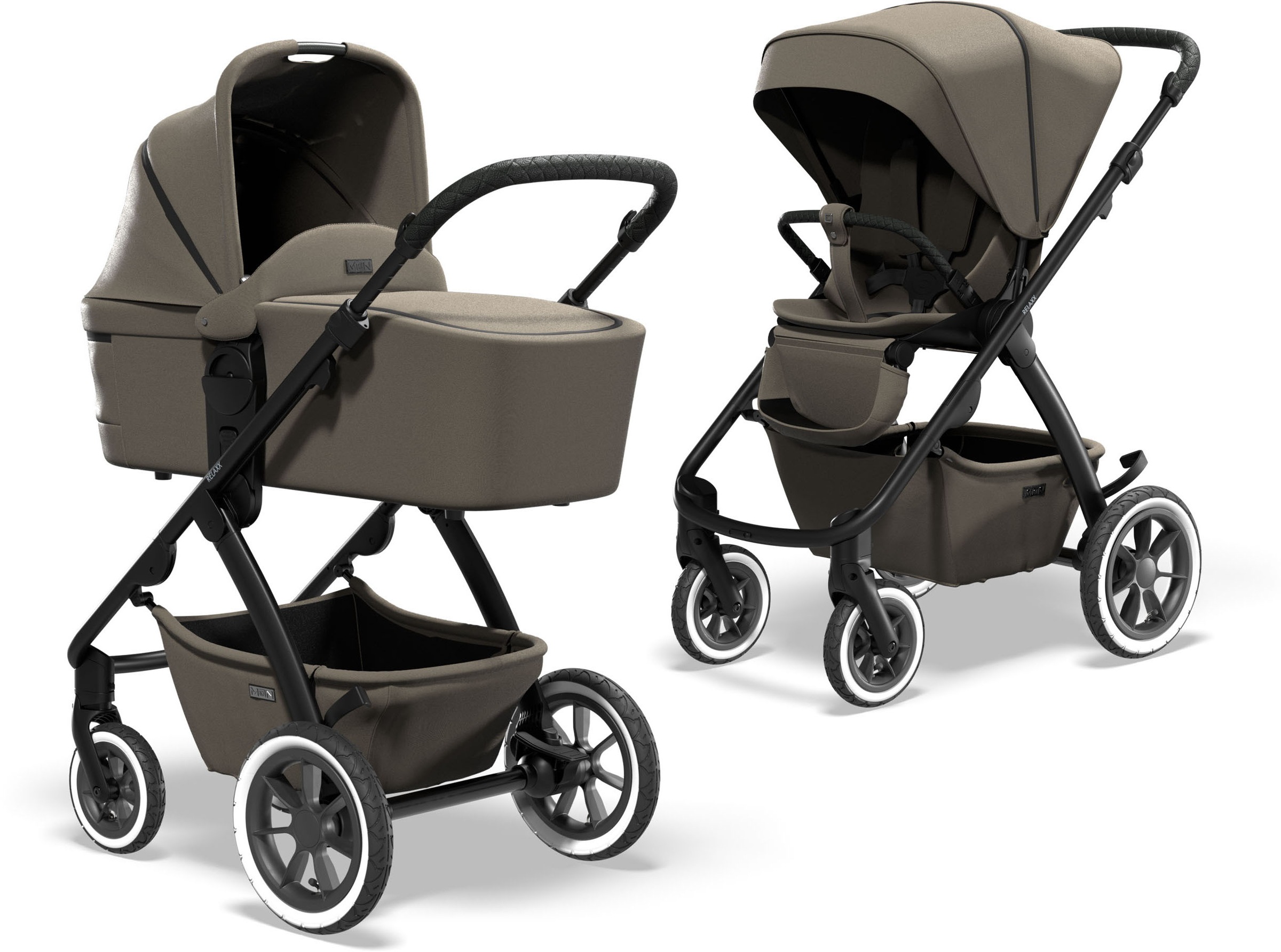 Moon Kombi-Kinderwagen »RELAXX Special Editon, Mud«, 22 kg, mit Luftreifen; enthält recyceltes Material; Kinderwagen