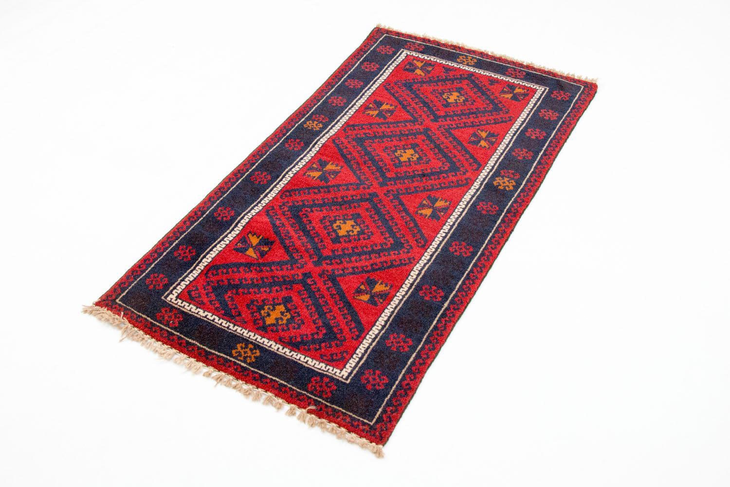 morgenland Wollteppich »Belutsch Teppich handgeknüpft blau«, rechteckig, handgeknüpft