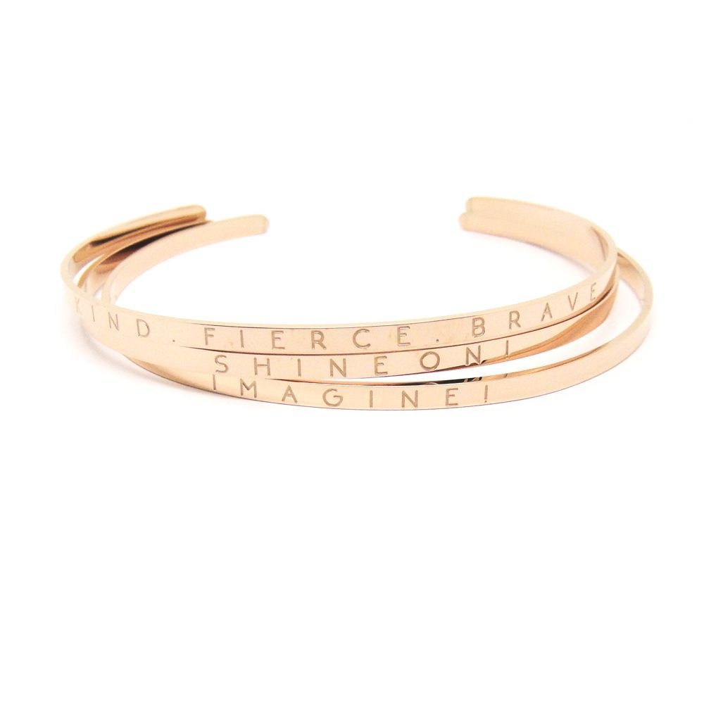 AILORIA Armband mit Gravur »ÉMOTION«, IMAGINE! KIND FIERCE BRAVE SHINE ON!