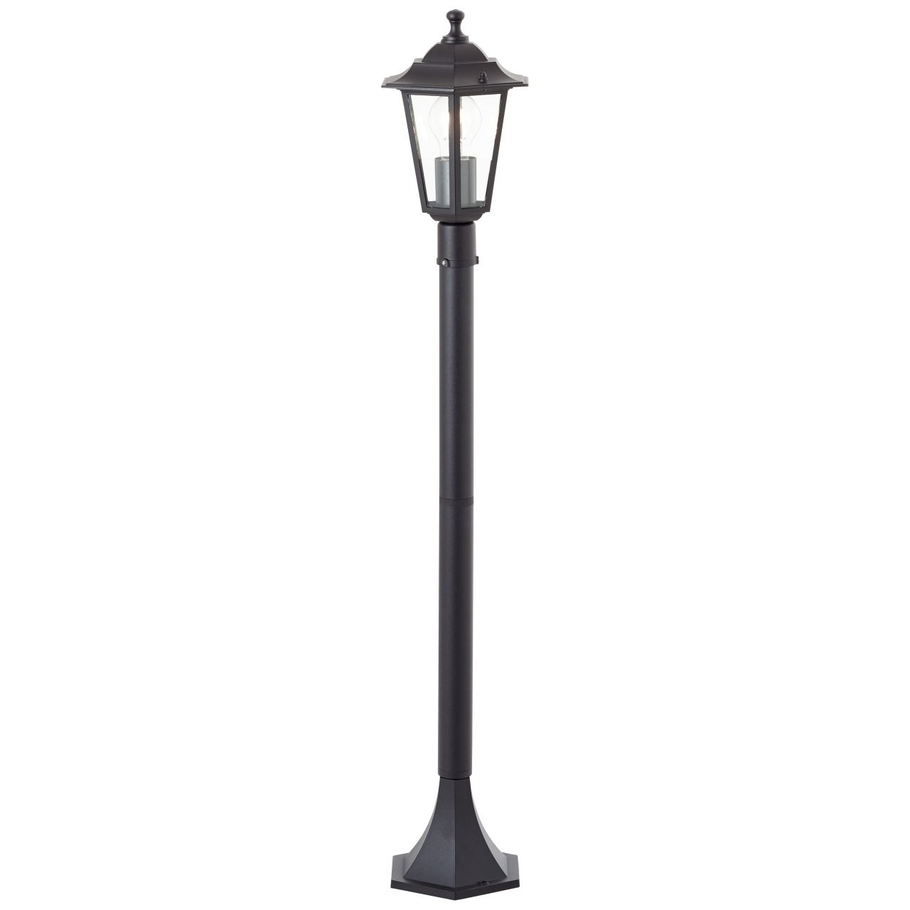 Brilliant Pollerleuchte »Carleen«, 1 flammig, Leuchtmittel E27 | ohne Leuchtmittel, 100 cm Höhe, E27, Metall/Glas, Wegelampe, schwarz