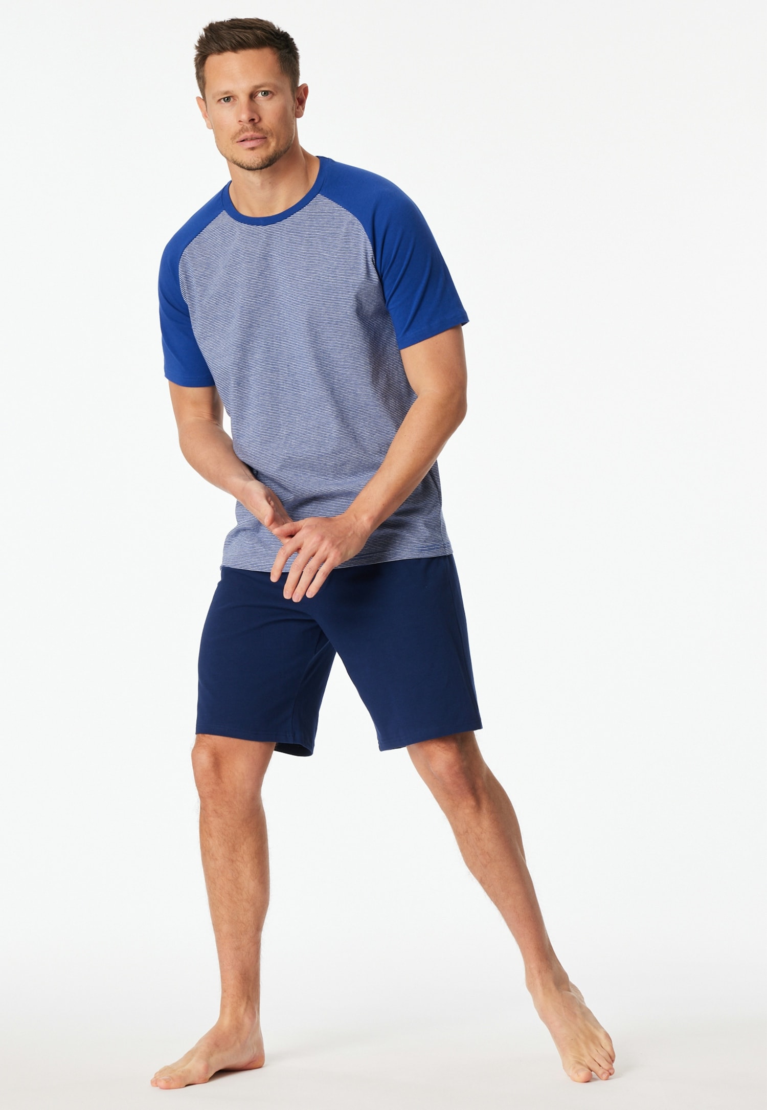Schiesser Shorty »95/5 Nightwear« 2 mit Rundhalsausschnitt, Kurzarm, in Single-Jersey Qualität