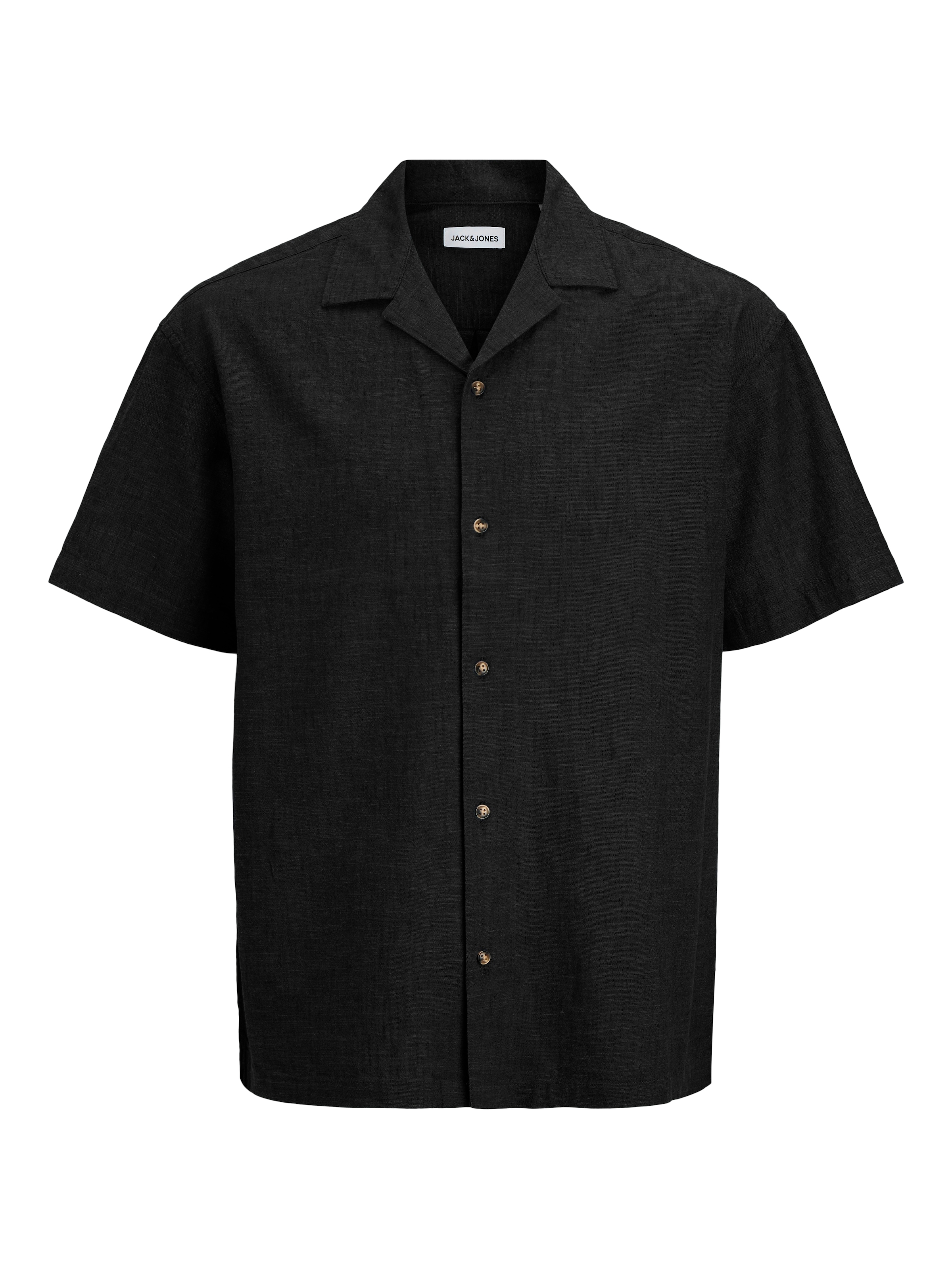 Jack & Jones Kurzarmhemd »JJESUMMER LINEN BLEND RESORT SHIRT SS SN« Baumwollmischung, relaxed fit