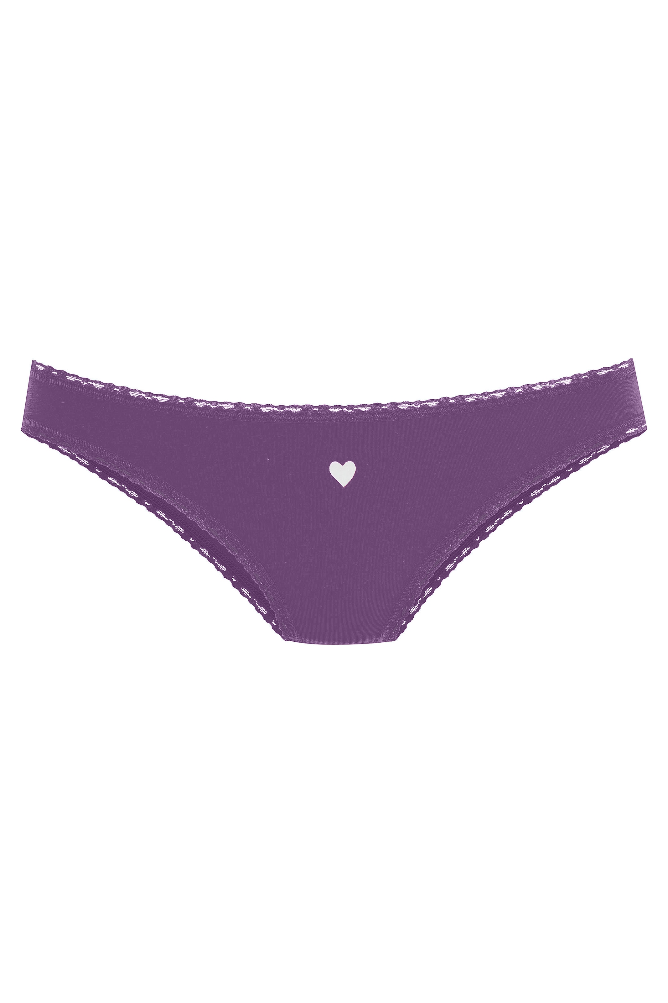 LASCANA Brasilslip, (5er-Pack), mit süßen Herzchen-Prints und aus elastischer Baumwoll-Qualität