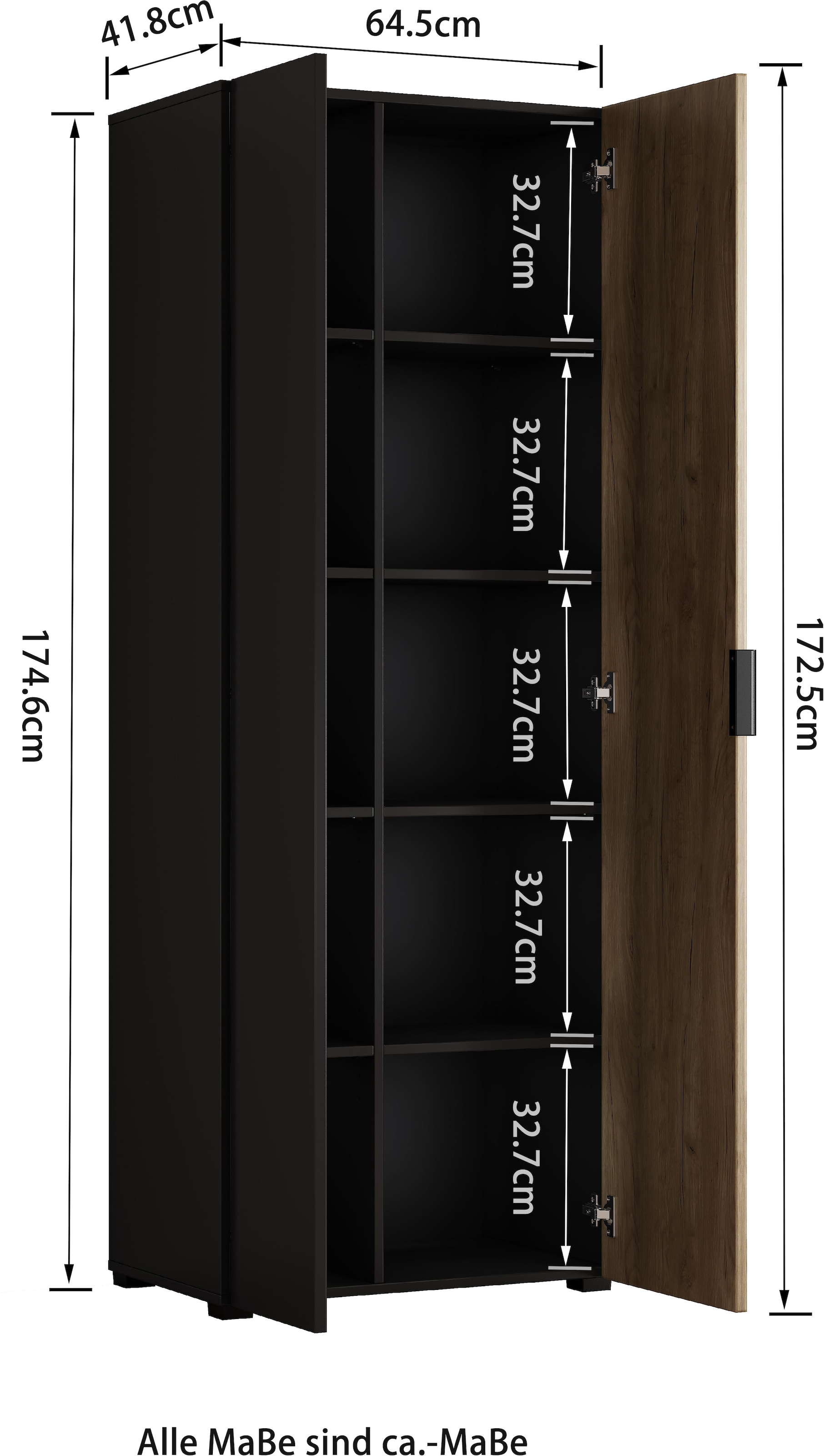 OTTO home Aktenschrank »ASPEA-AS1T5F« Set,  Mehrzweckschrank, modernes Design mit Akustikpaneel-Optik