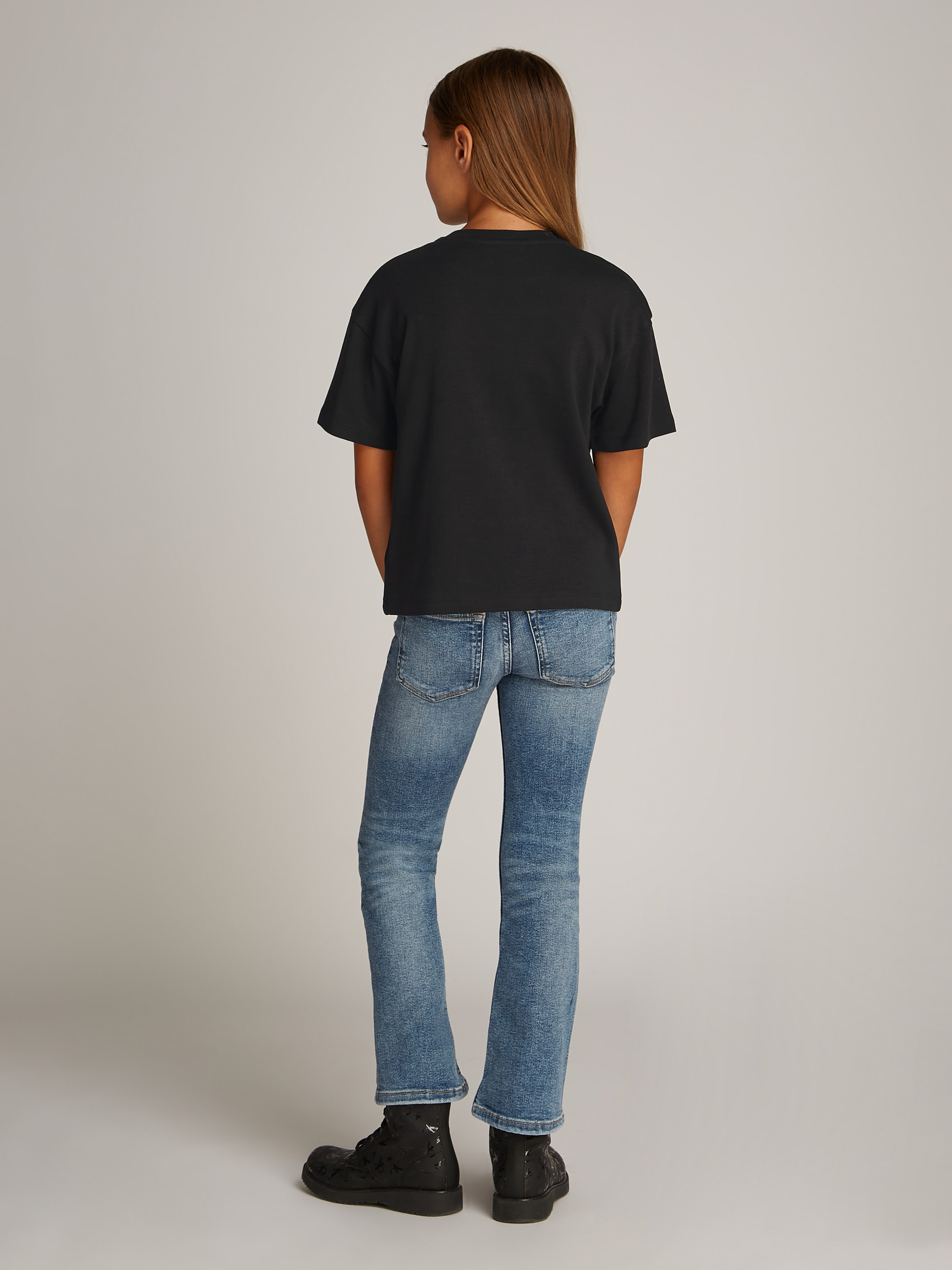 Calvin Klein Jeans T-Shirt »SCRIPT LOGO BOXY SS T-SHIRT«, mit großem Logo