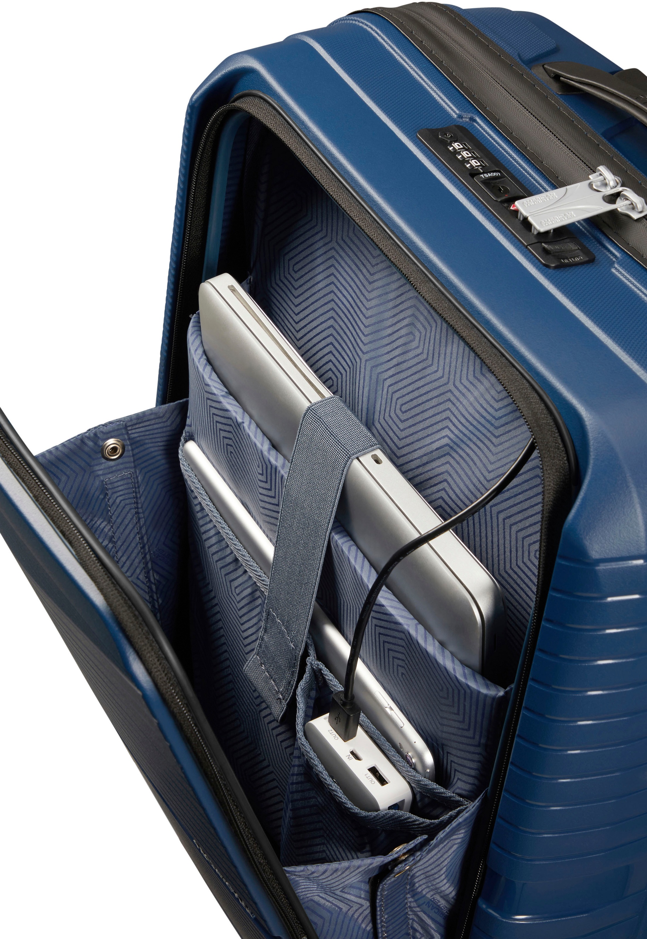 American Tourister® Hartschalen-Trolley »AIRCONIC, in verschieden Farben und Größen«, 4 Rollen, Koffer Reisegepäck Koffer Reisekoffer TSA-Zahlenschloss