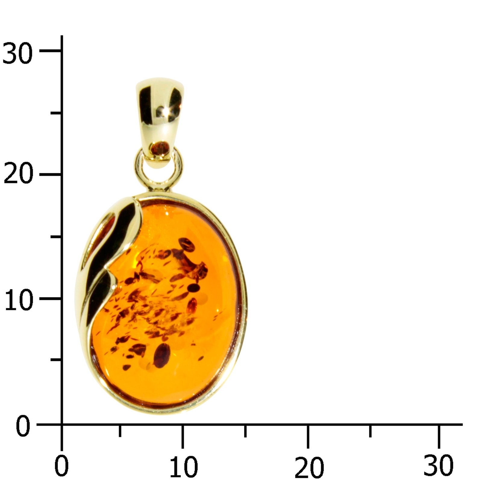 OSTSEE-SCHMUCK Kettenanhänger »- Melanie 27 mm - Gold 585/000 - Bernstein«