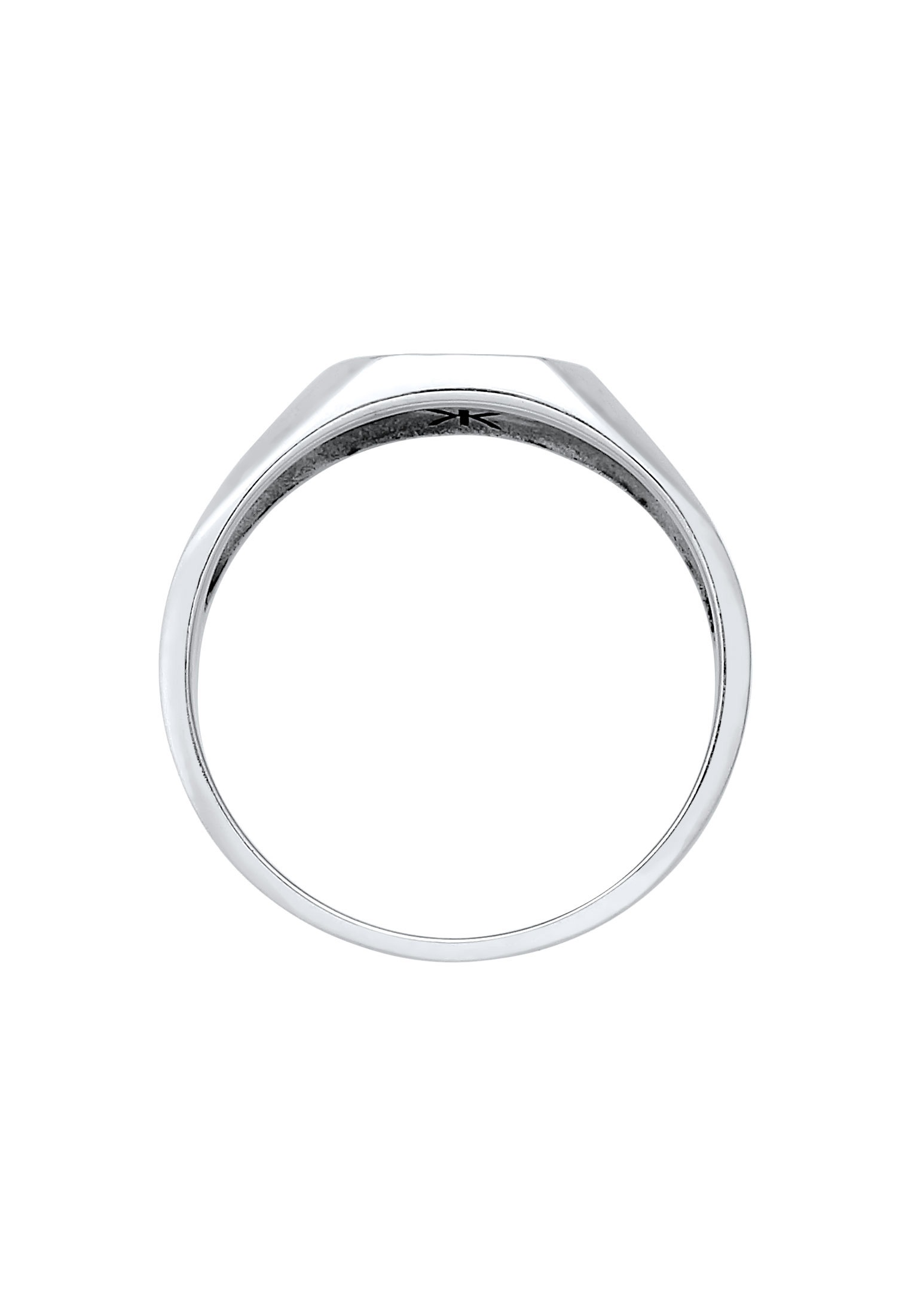 Kuzzoi Siegelring »Ring Basic Siegelring Herren Quadrat Matt 925 Silber«