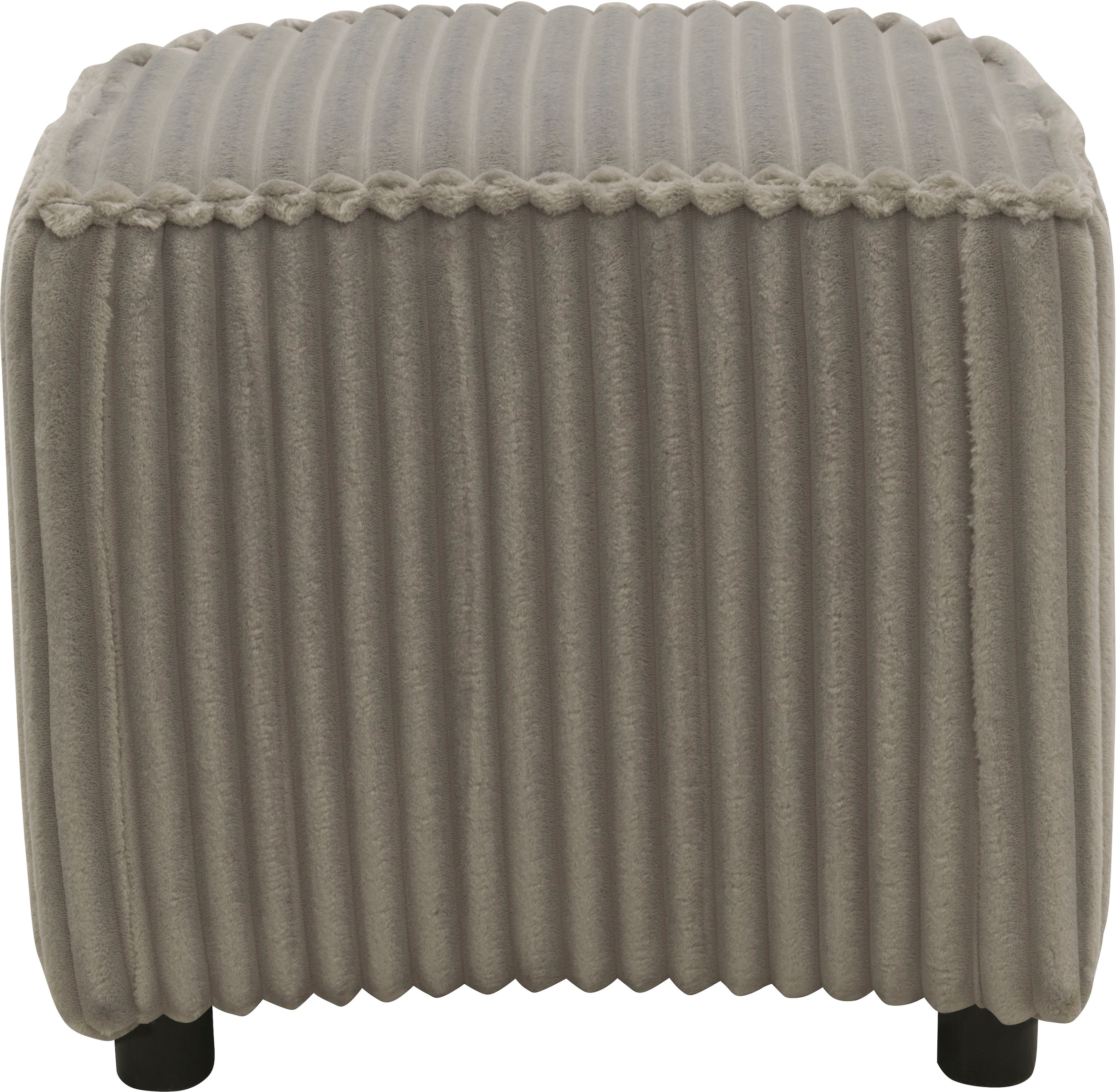 INOSIGN Polsterhocker »AMECA, Hocker, Fußhocker 52 x 47 x 46 cm (BxTxH)«, (1 St.), mit Mega-Cordstoff, sichelförmig