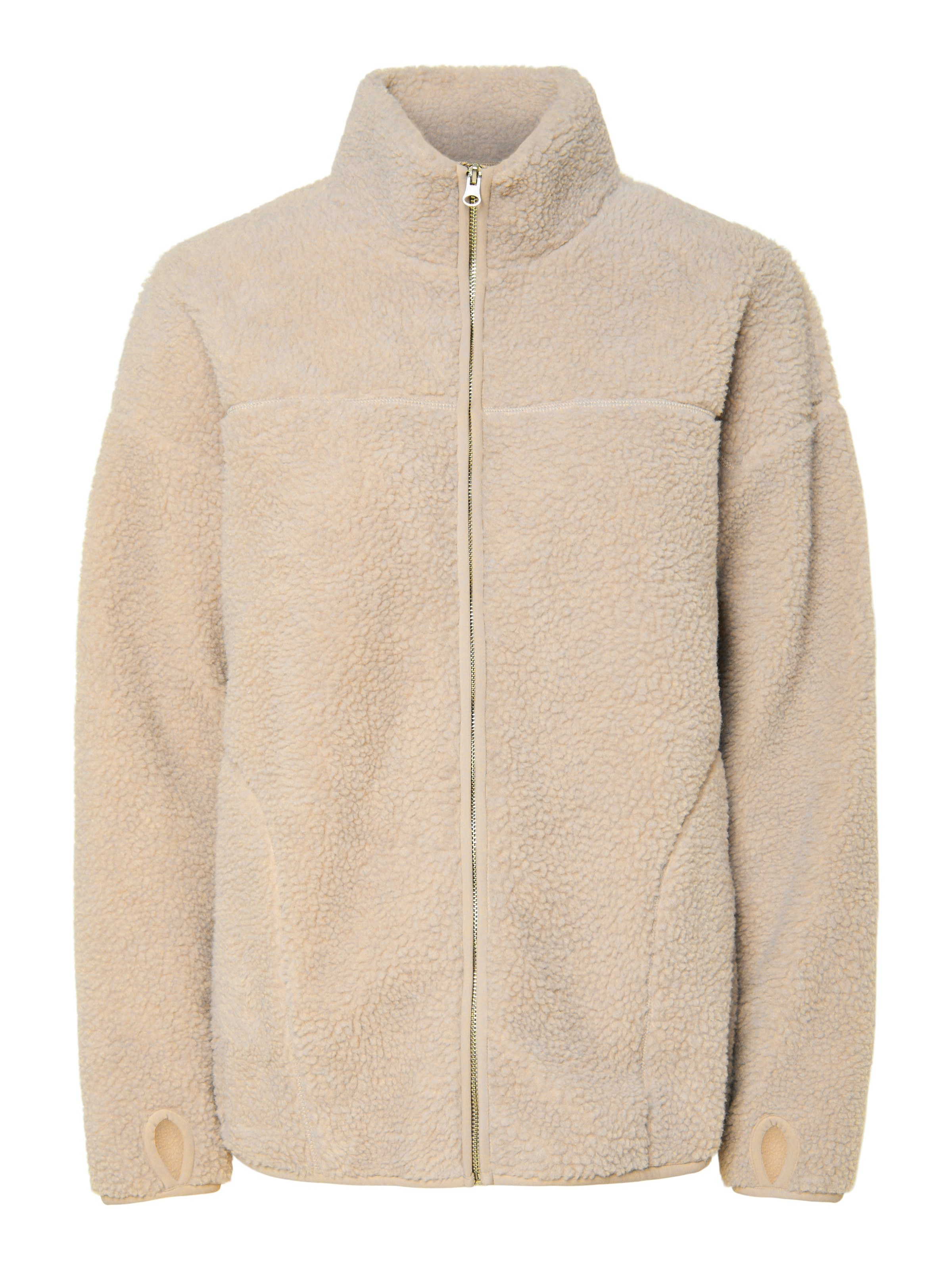 pieces Plüschjacke »PCSADIA LS TEDDY JACKET NOOS BC« Kunstfaser