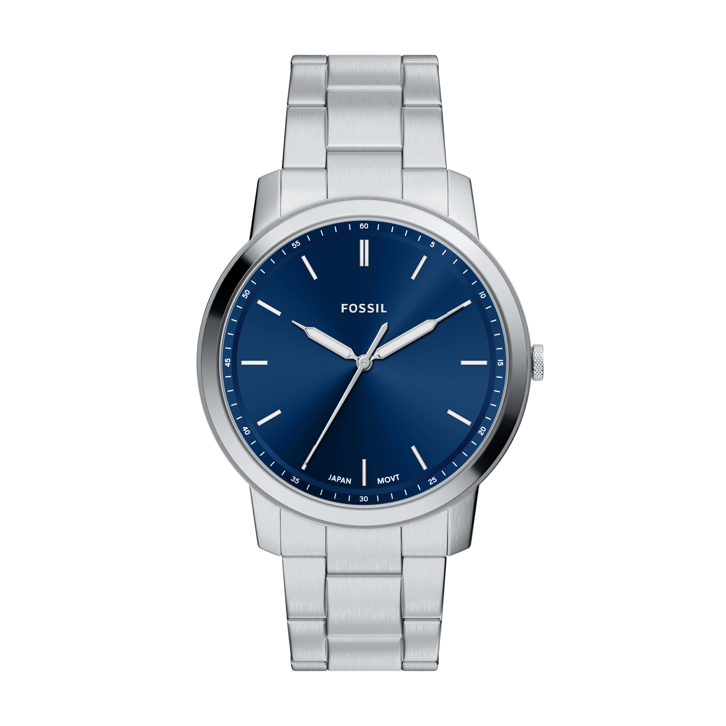 Fossil Quarzuhr »Minimalist« Armbanduhr, Edelstahlarmband, analog
