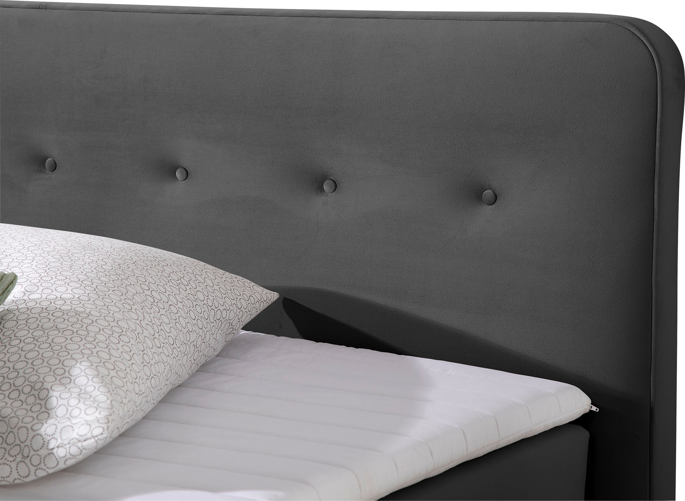 Home affaire Boxspringbett »Fargo«, inkl. Topper, in 3 Matratzenarten, in Samt- oder Strukturstoff
