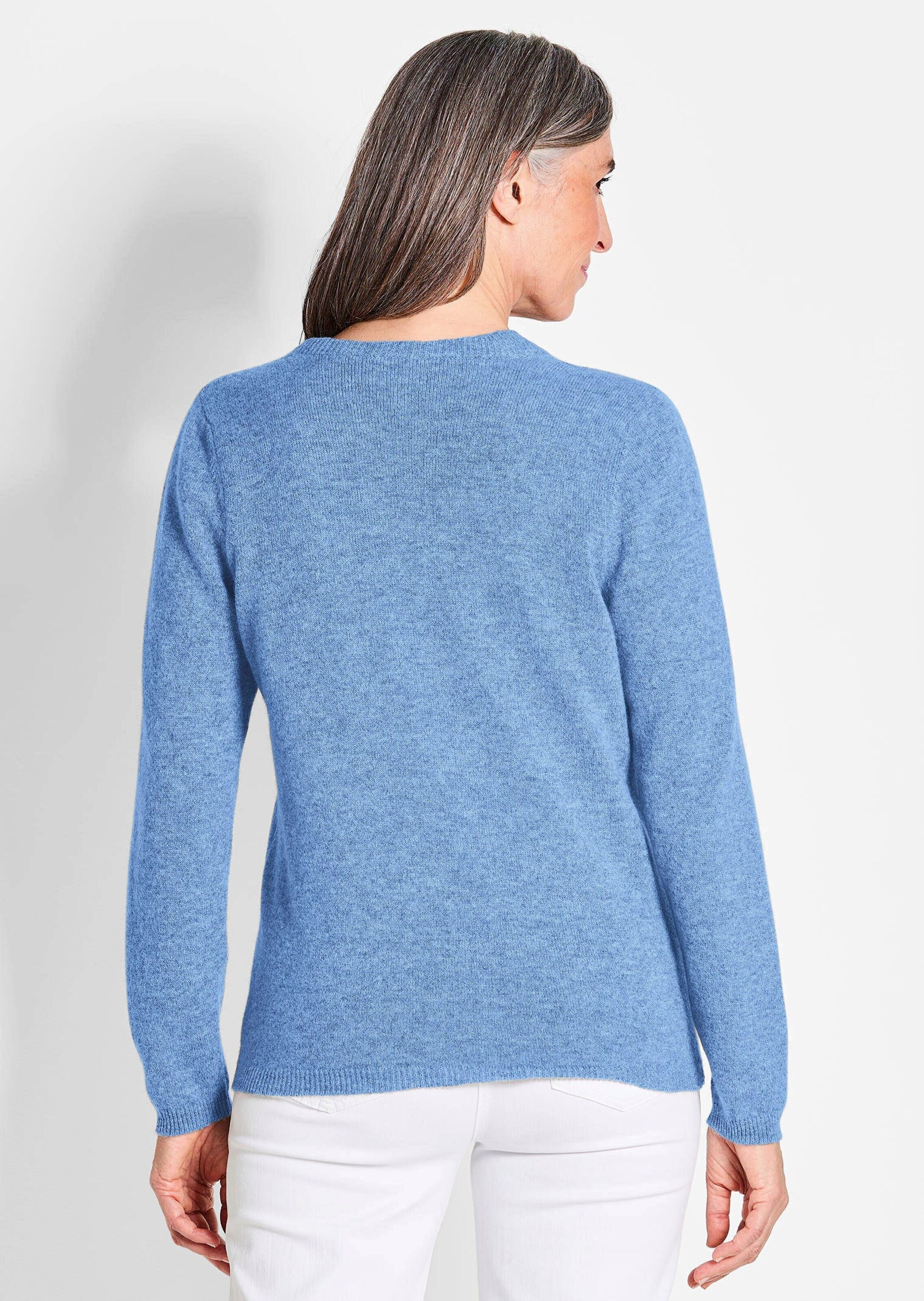 GOLDNER Strickjacke »Kaschmirstrickjacke mit Rundhalsausschnitt«