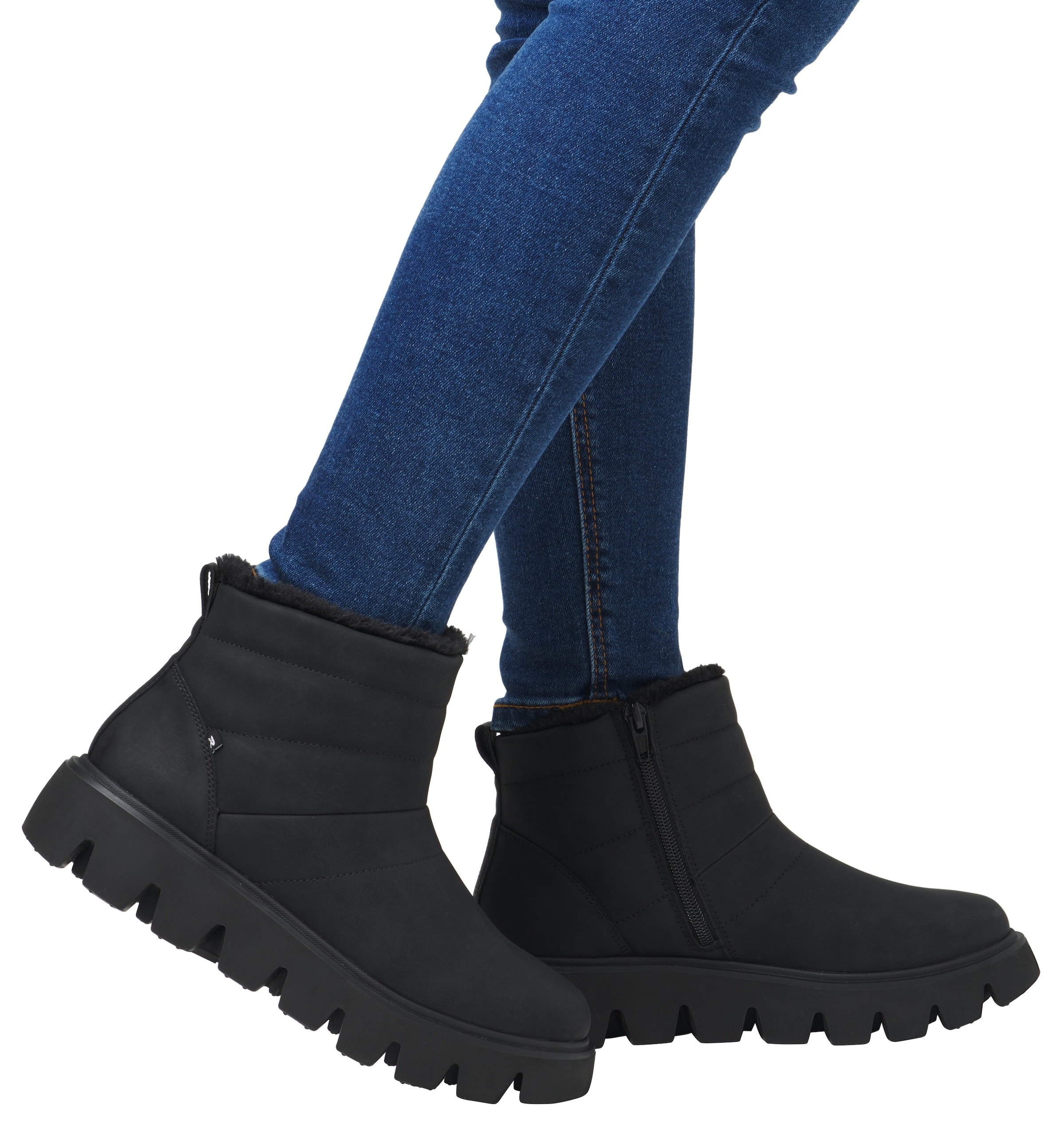 RIEKER Sport Winterboots, Schlupfboots, Stiefelette mit herausnehmbarer Soft-Einlage
