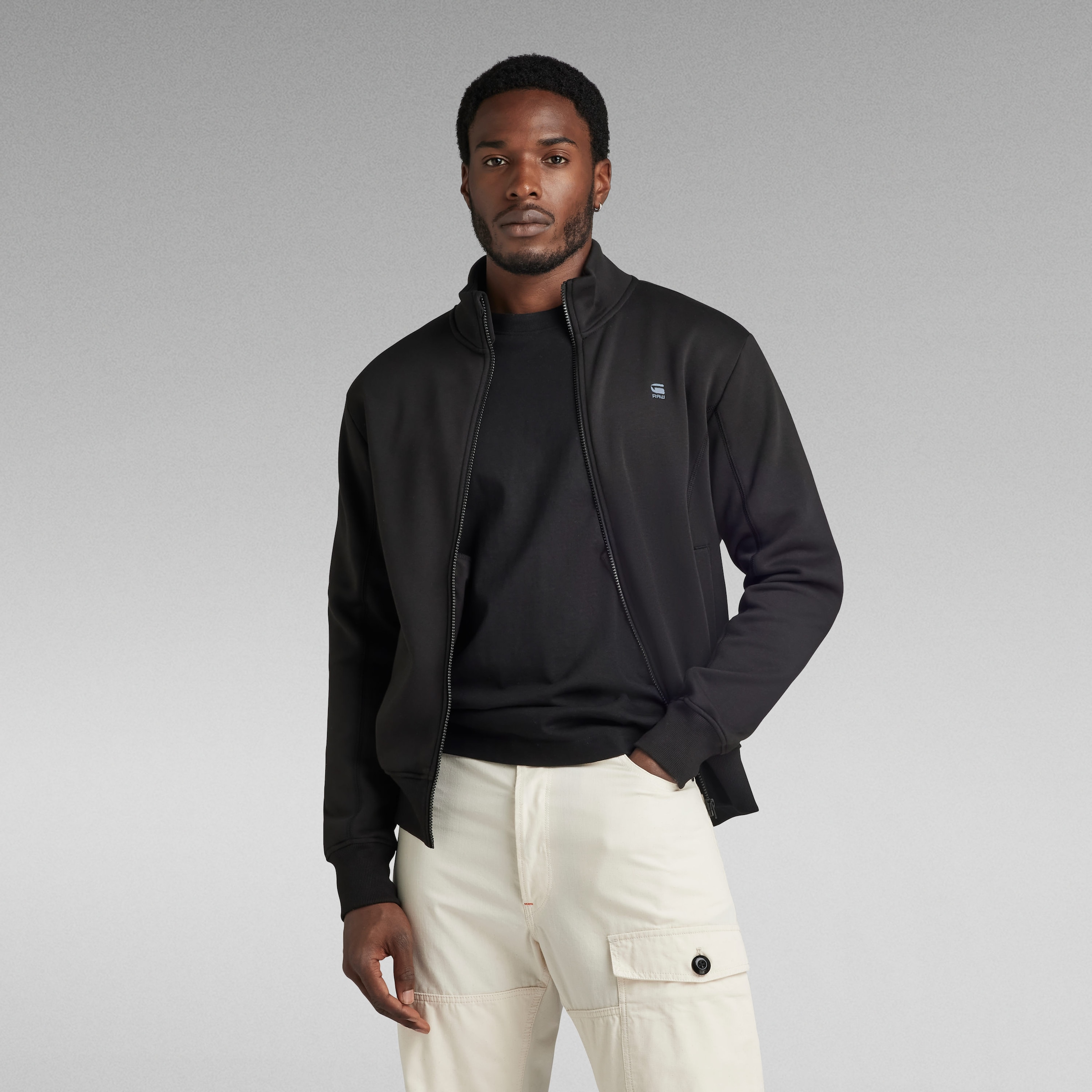 G-STAR Sweatjacke, mit Logodruck auf der Brust