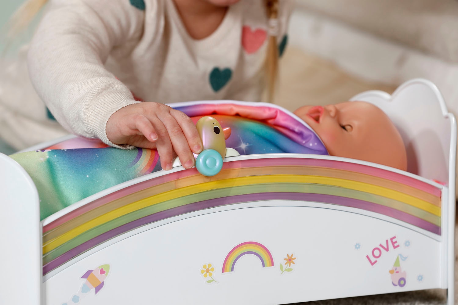 Baby Born Puppenbett »Regenbogen«, mit Licht- und Soundeffekt