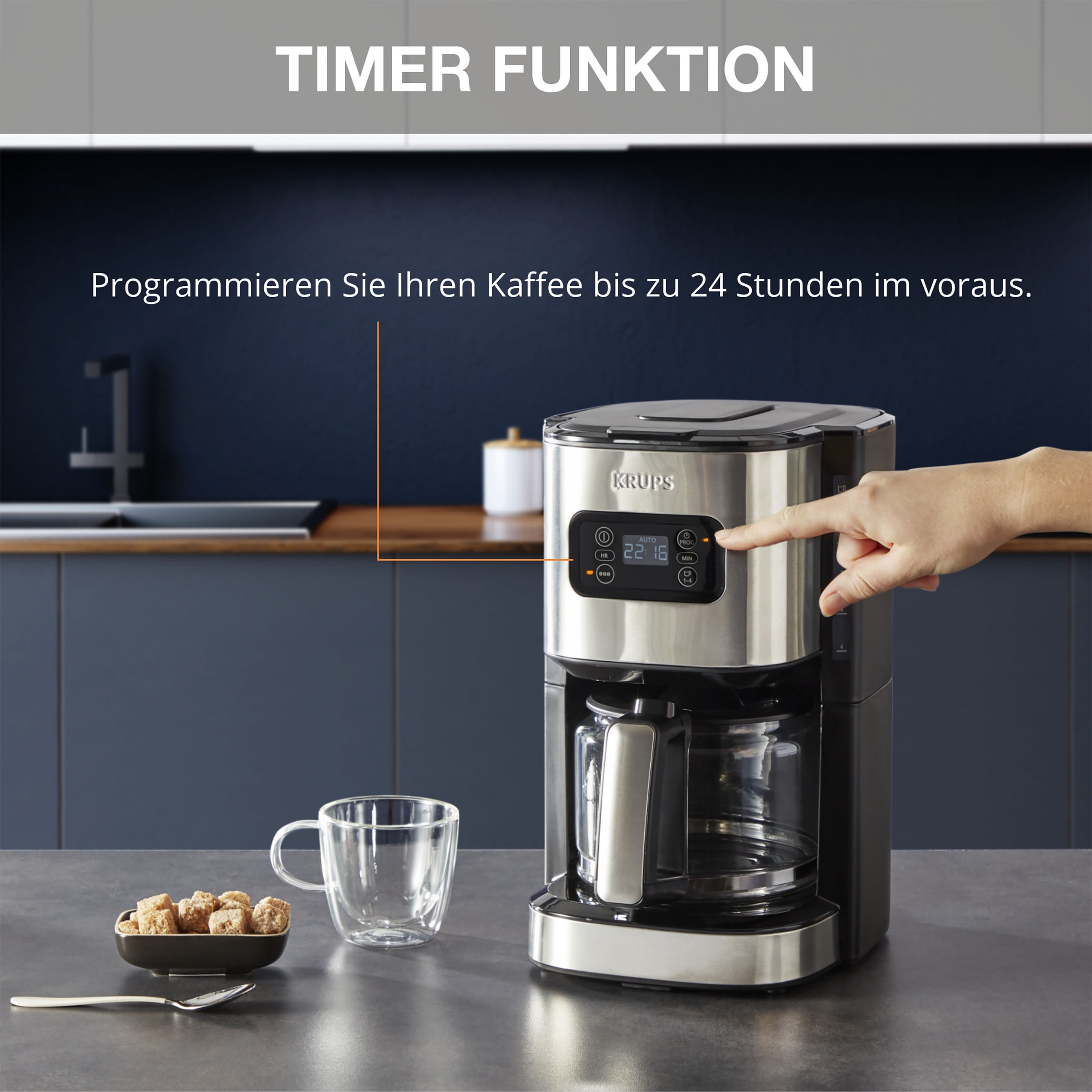 Krups Filterkaffeemaschine »KM480D Excellence«, 1,25 l Kaffeekanne, 1x4,  Edelstahl, programmierbarer 24-h-Timer, Brühstärkeauswahl jetzt im OTTO  Online Shop