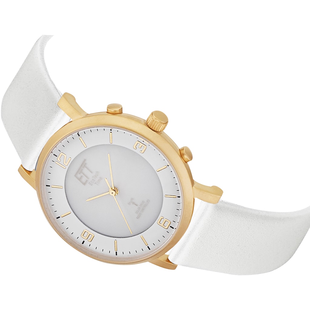 ETT Funkuhr »Atacama flache Uhr, ELS-11571-11L«, Armbanduhr, Damenuhr, Solar