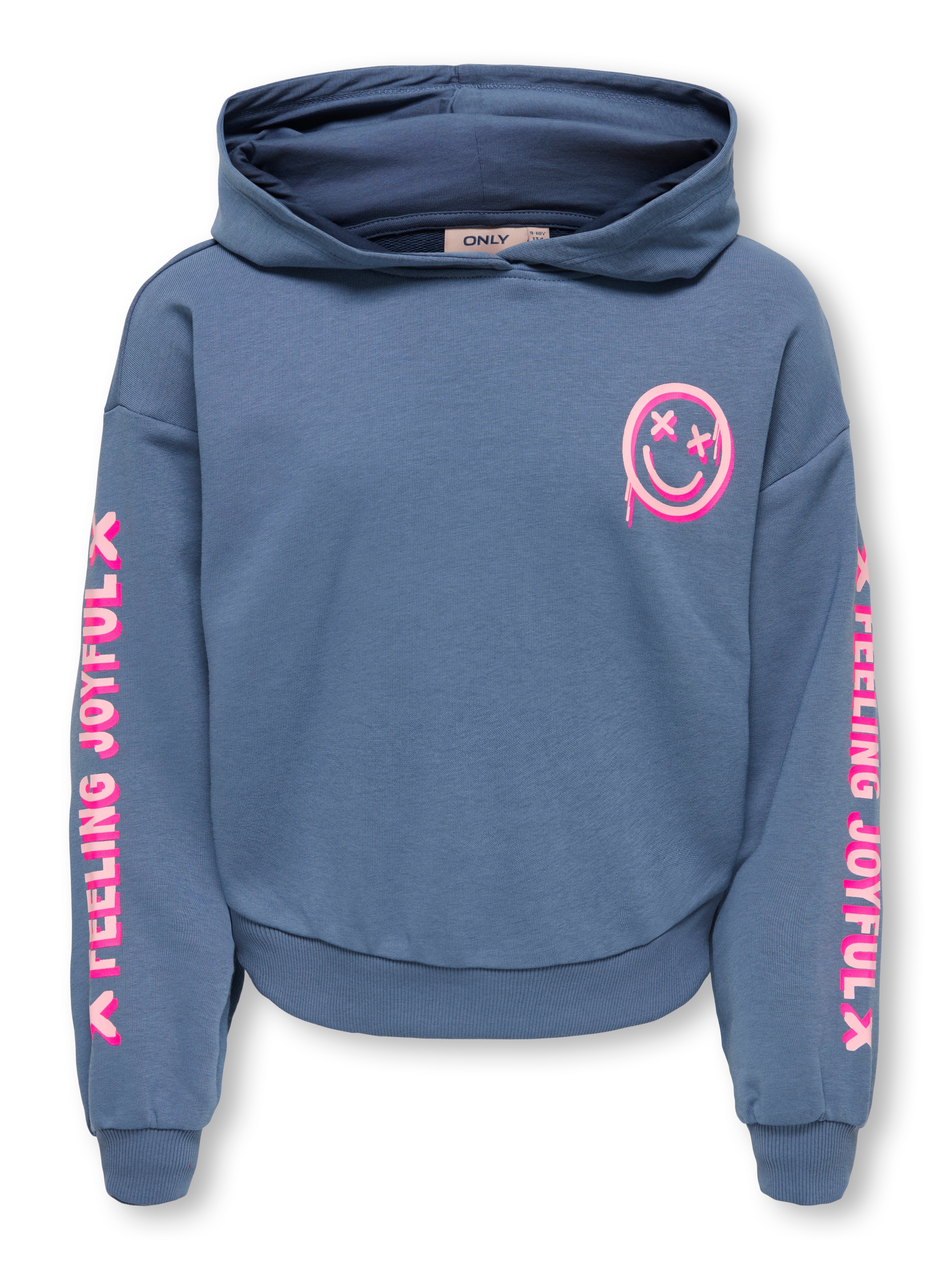 KIDS ONLY Kapuzensweatshirt »KOGSMILE LIFE L/S HOOD UB SWT NOOS«, Baumwollmischung, loose fit
