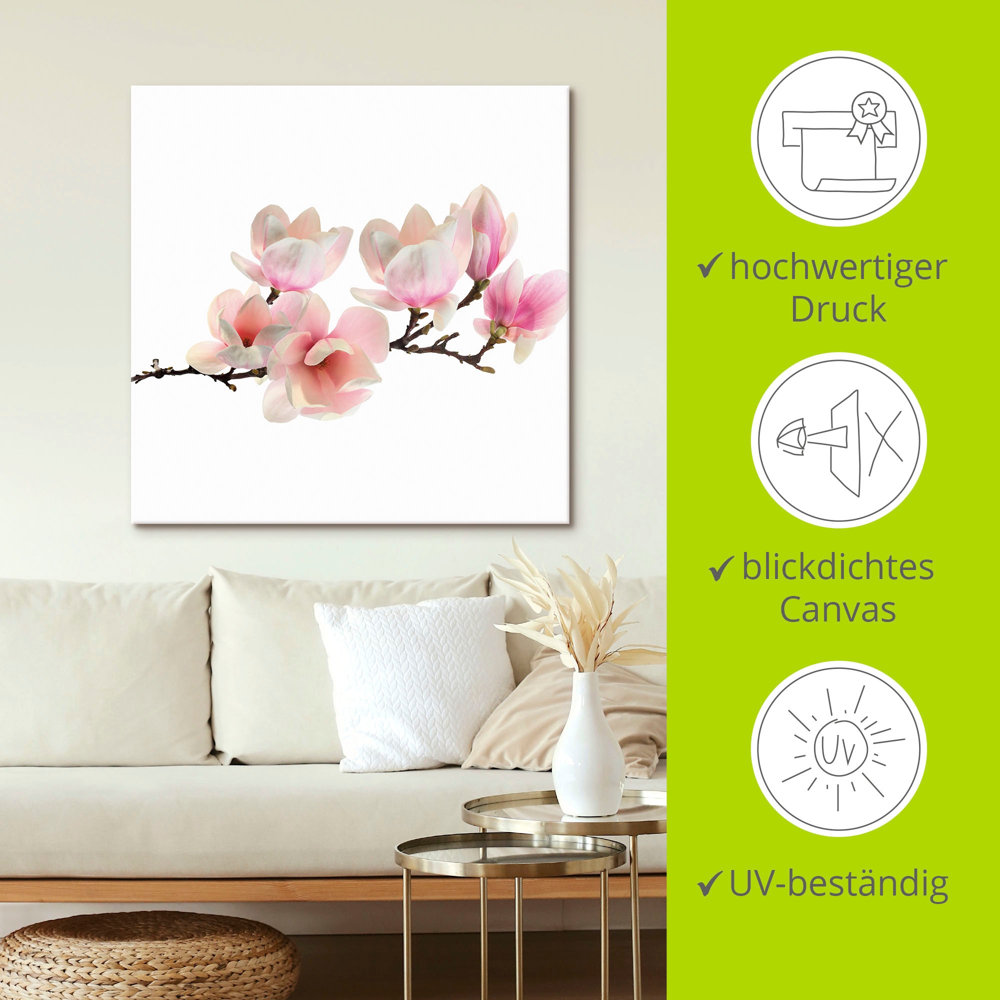 Artland Wandbild »Magnolie« 1 Stk. tlg. als Leinwandbild, Poster, Wandaufkleber in verschied. Größen