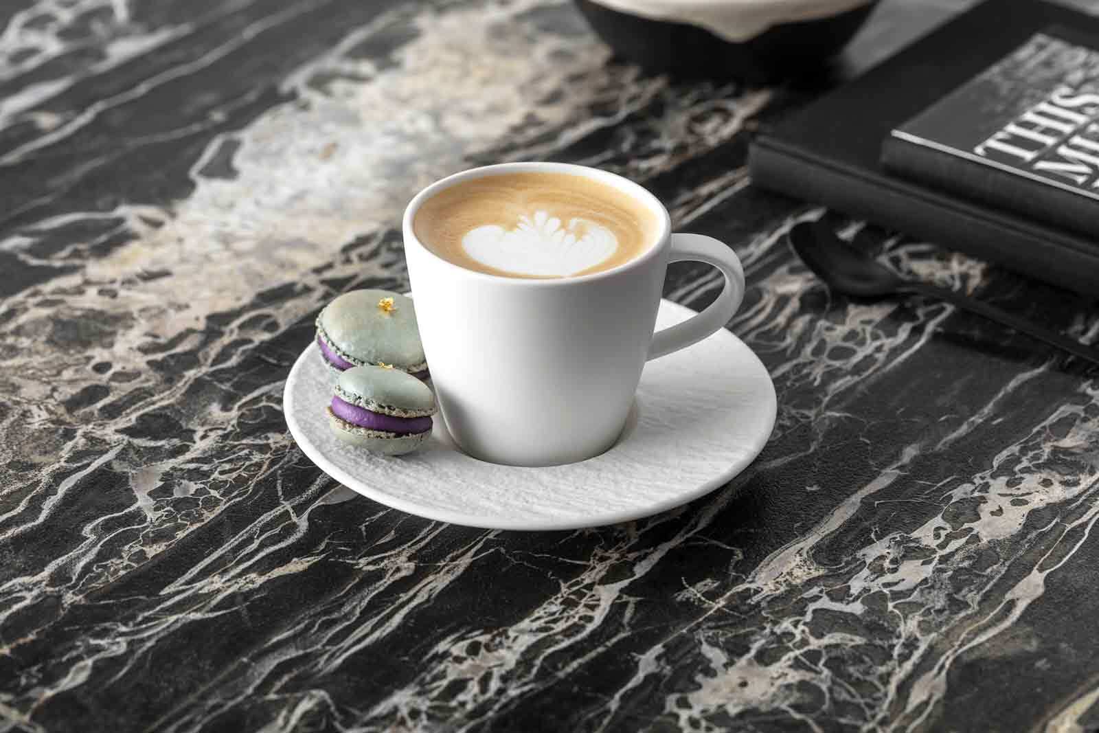 Villeroy & Boch Tasse »Espressotasse mit Untertasse Manufacture Rock 60 ml / ø 12,1 cm weiß«