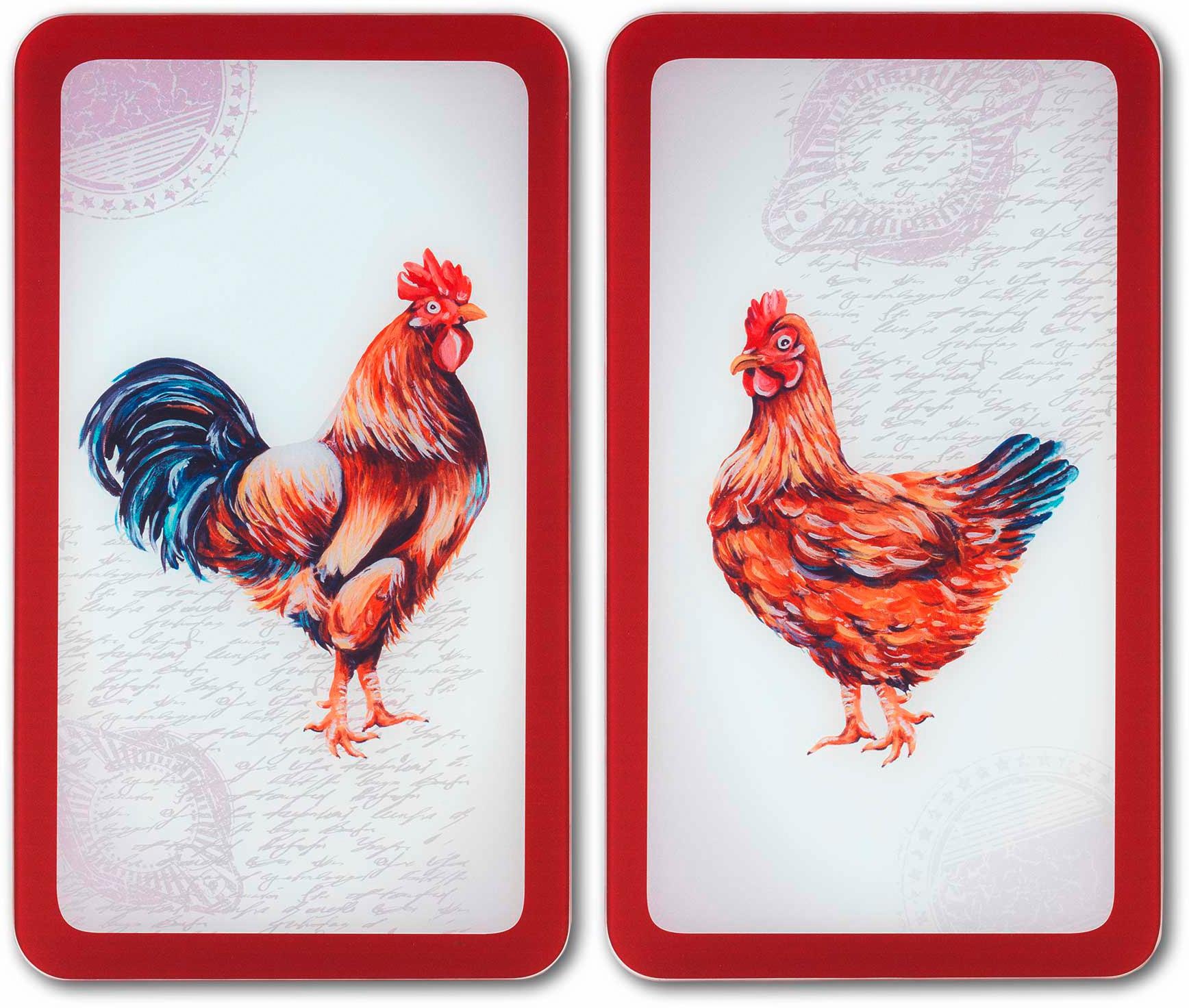 Herd-Abdeckplatte "Farm", Glas, (Set, 2-tlg.)