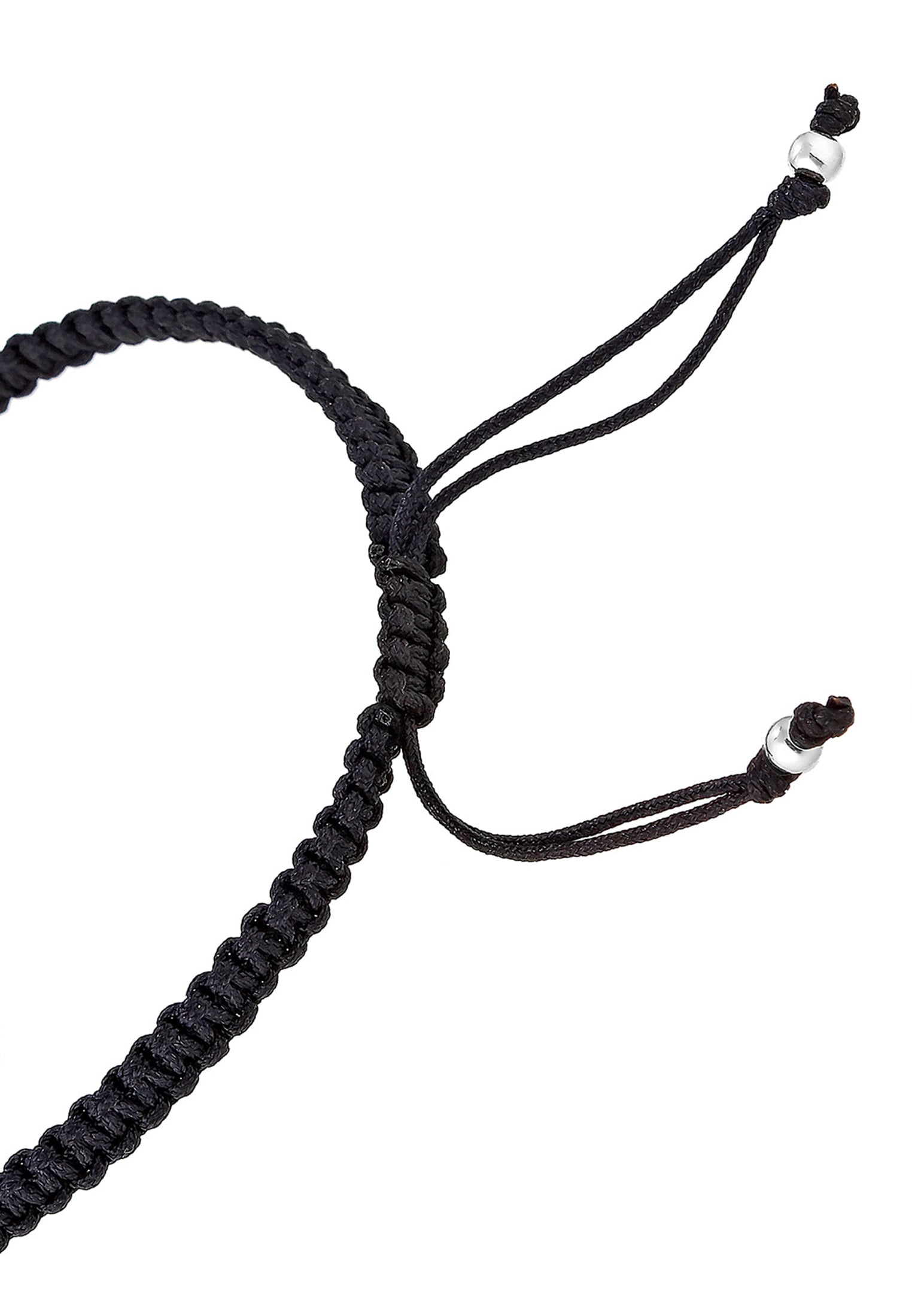 Kuzzoi Armkette »Armband Nylon Gravurplatte 925 Sterling Silber«