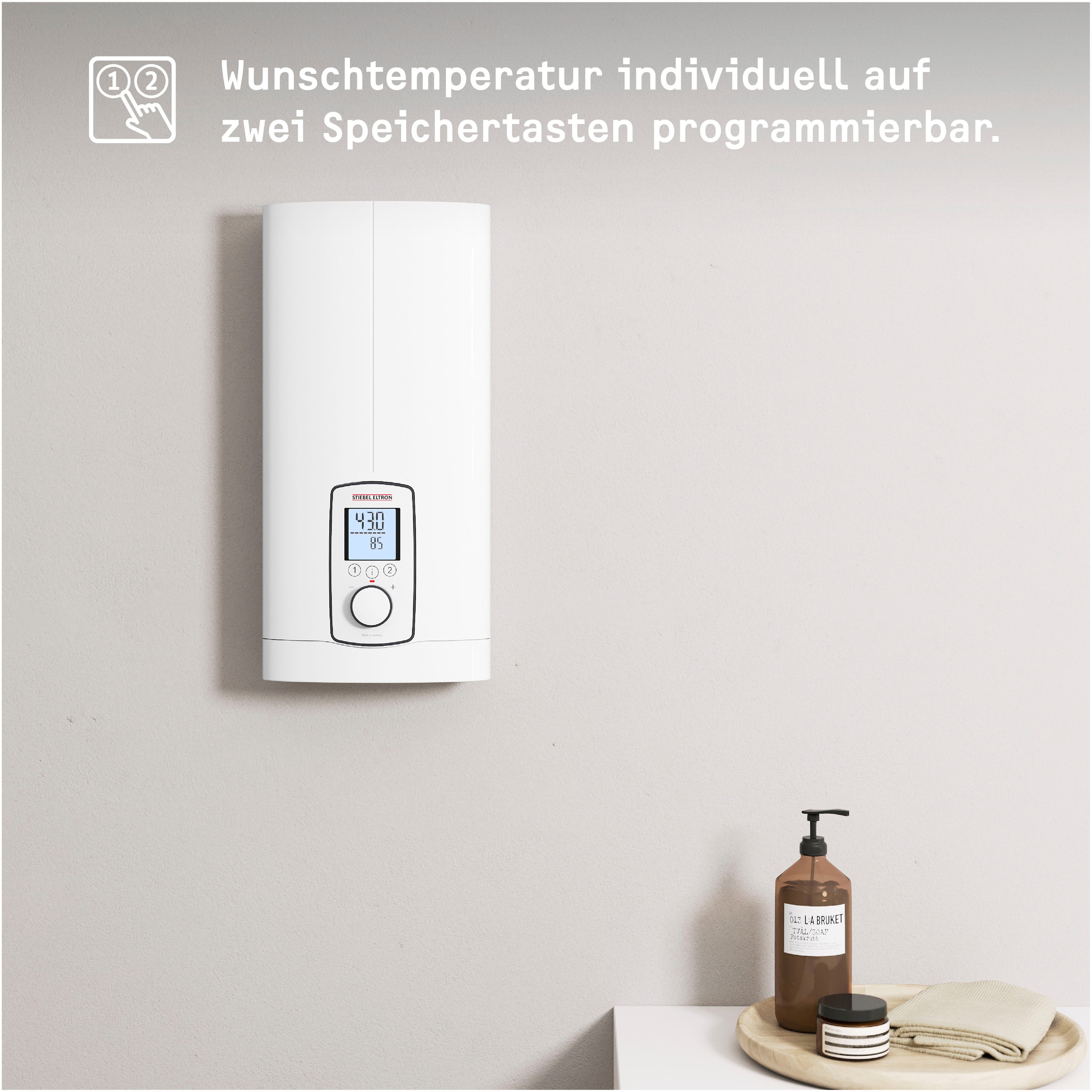 STIEBEL ELTRON Komfort-Durchlauferhitzer »DHE 18/21/24 kW, immer gradgenaue Temperatur«, 4i Technologie für immer konstante Warmwassertemperatur