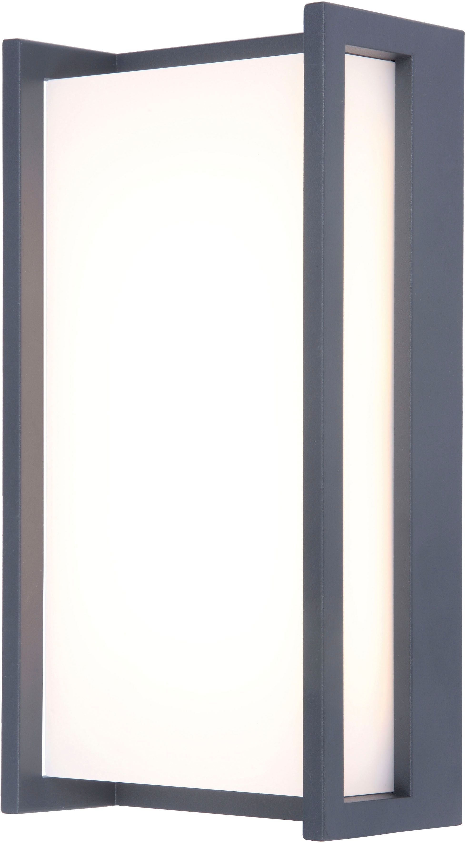 Lutec Smarte LED-Leuchte »QUBO« LED-Modul 1 Stk. Smart-Home in grau, Größe Höhe: 22 cm