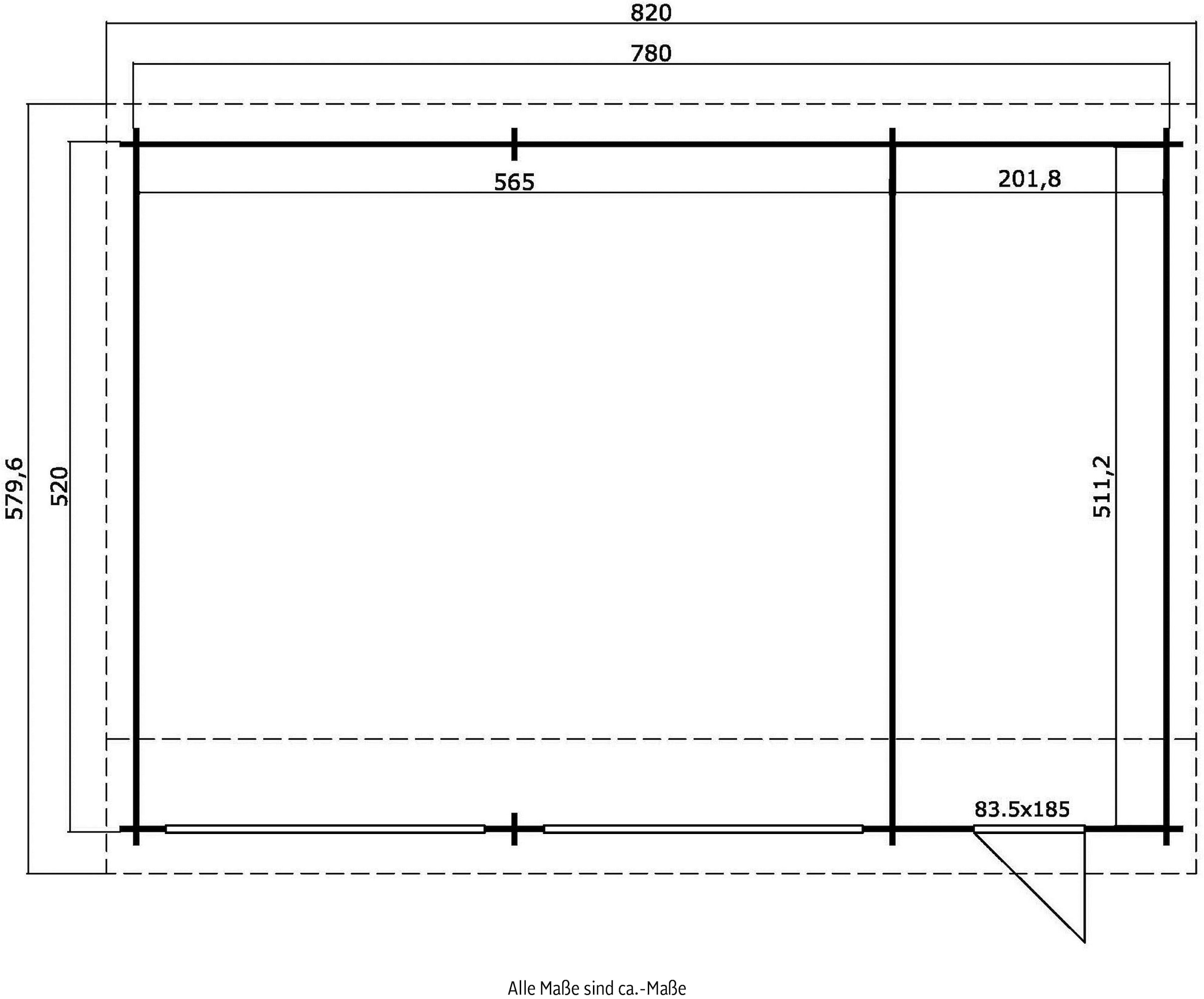 LASITA MAJA Garage »Hawaii«, (Set, Für 2 Fahrzeuge geeignet), Garage + 2 Sektionaltore