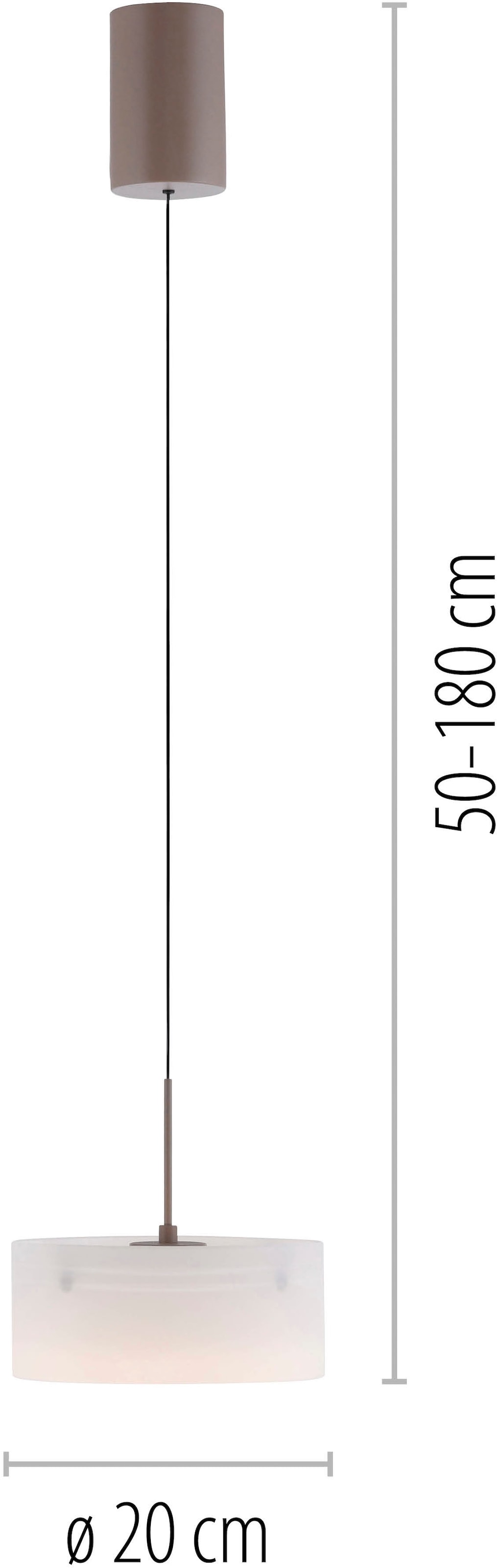 Paul Neuhaus LED Pendelleuchte »MARIKA« LED-Board 1 Stk. Warmweiß Dimmbar über den Lichtschalter, Memory, Opalgläser, Comfort-Lift