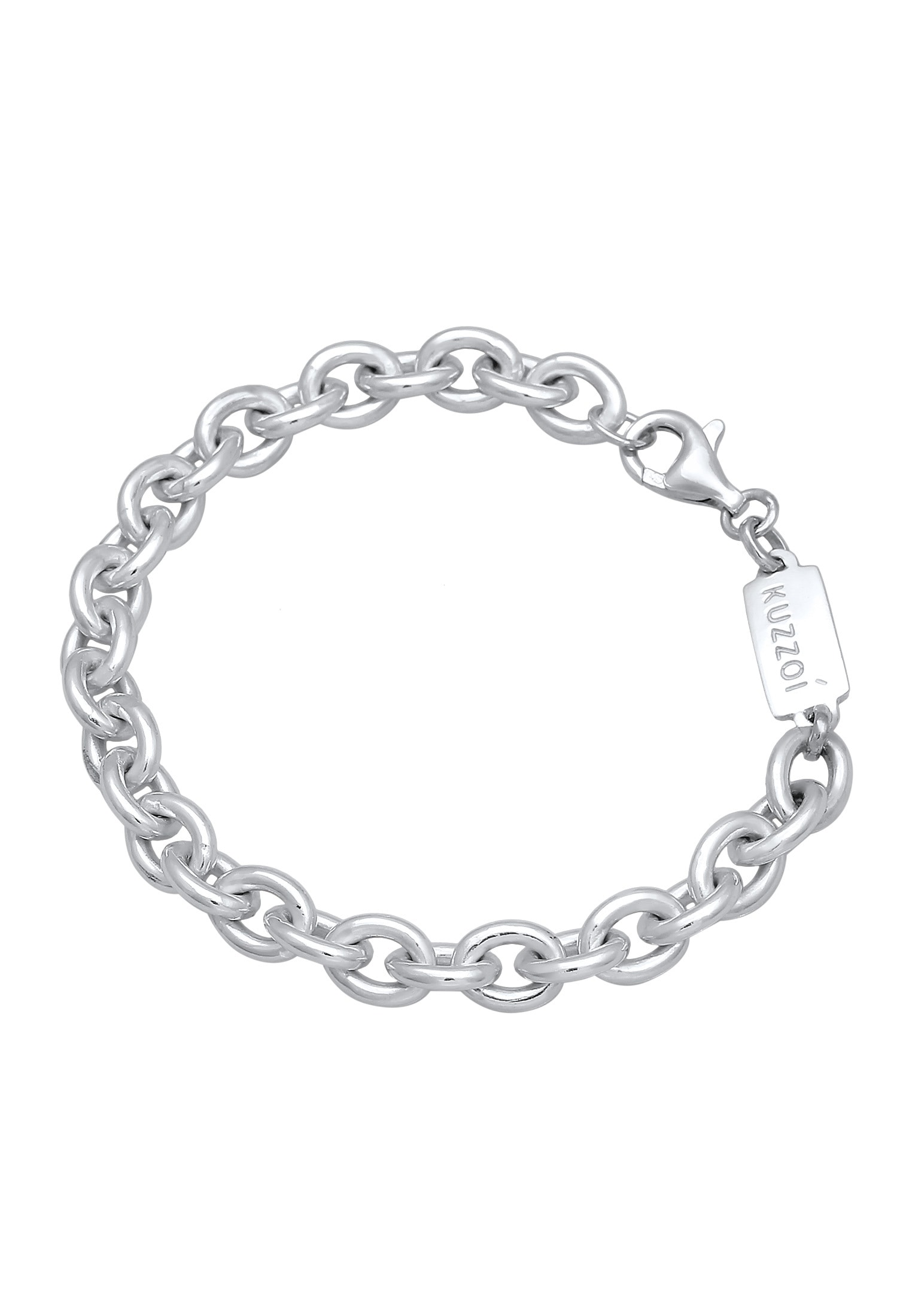 Kuzzoi Armkette »Armband Herren Rundanker Massiv 925 Silber«