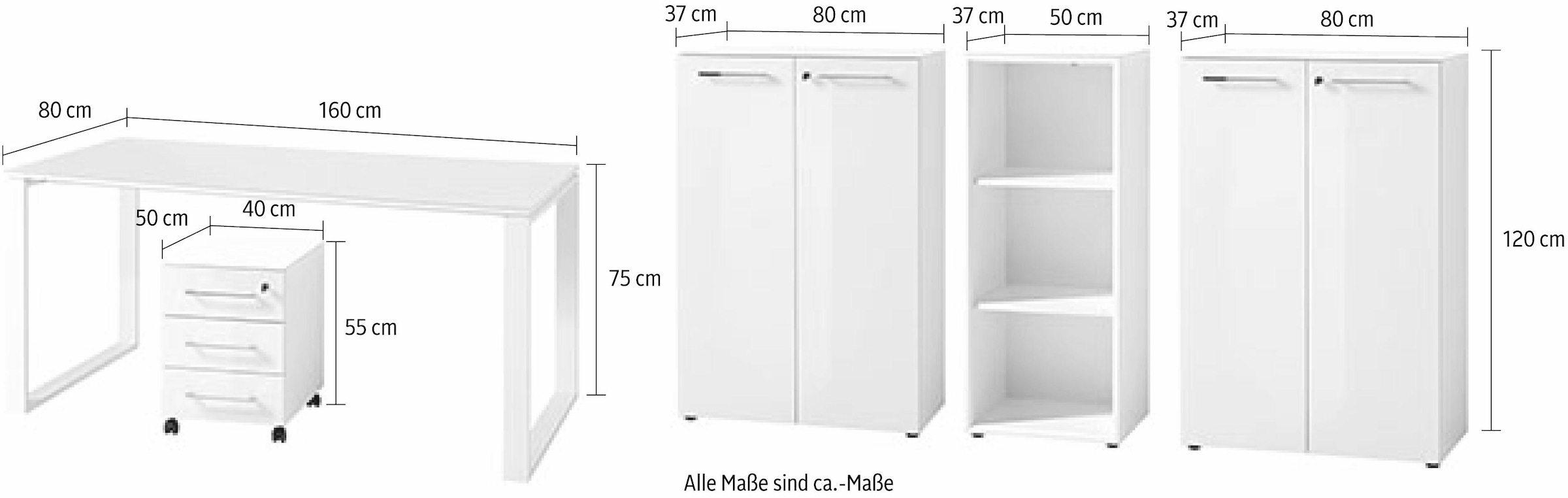 GERMANIA Büro-Set »GW-Monteria«, 5 Online im Shop St.) OTTO (Set