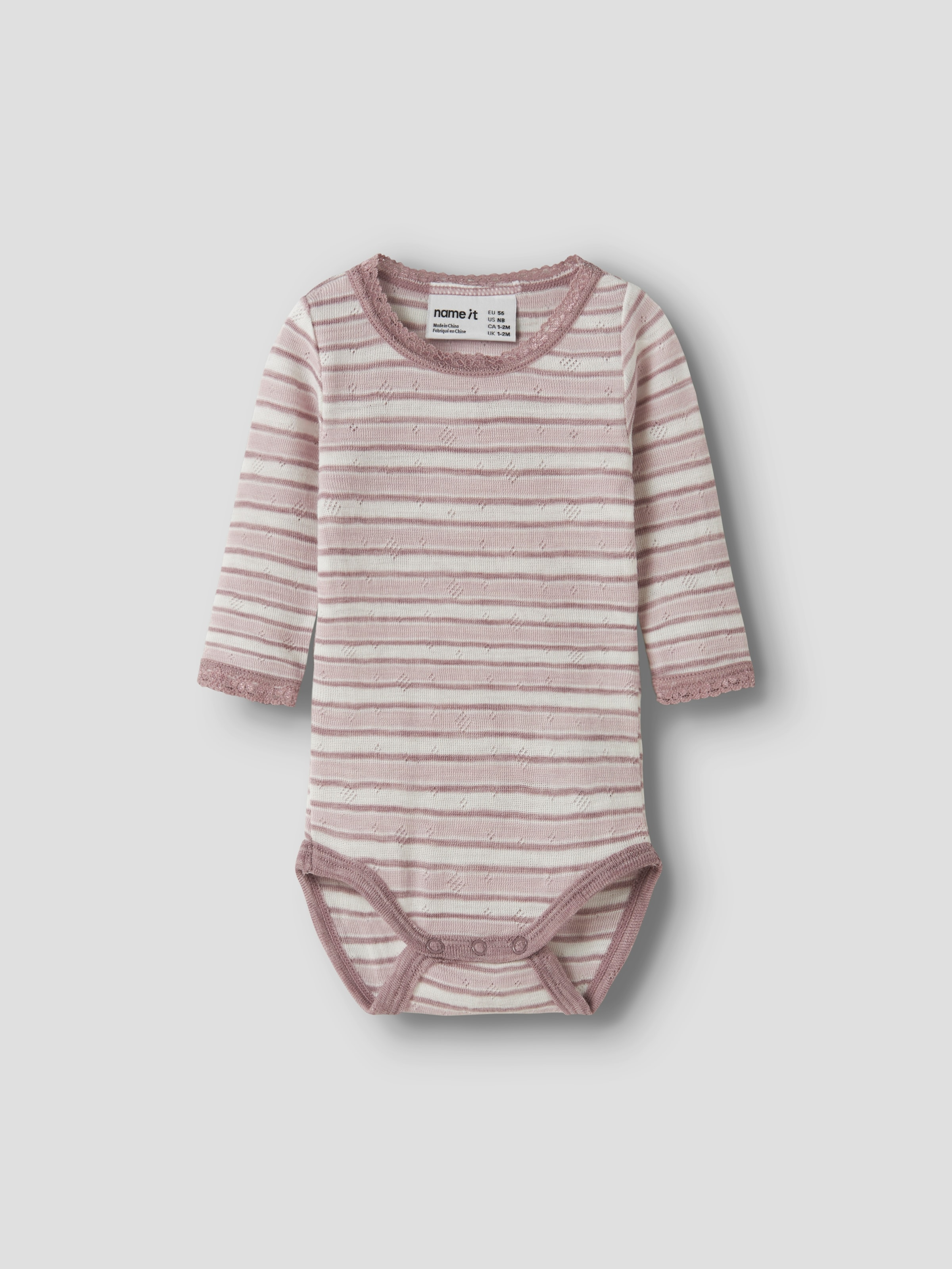 Name It Langarmbody »NBFWANG WOOL NEEDLE LS BODY NOOS« Wolle