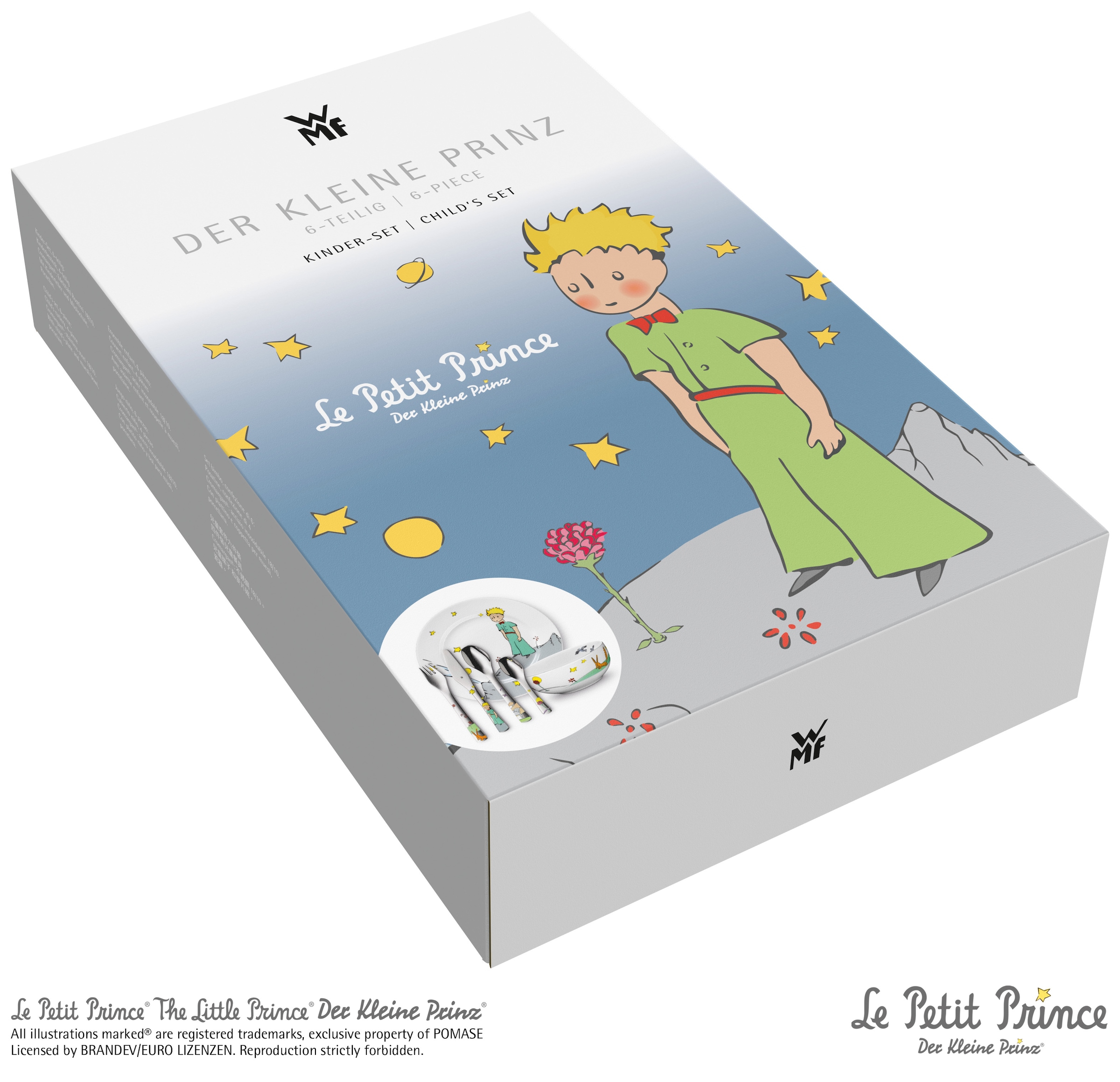 WMF Kindergeschirr-Set »Der kleine Prinz«, (Set, 6 tlg.), ab 6 Jahren, hygienisch, säurefest