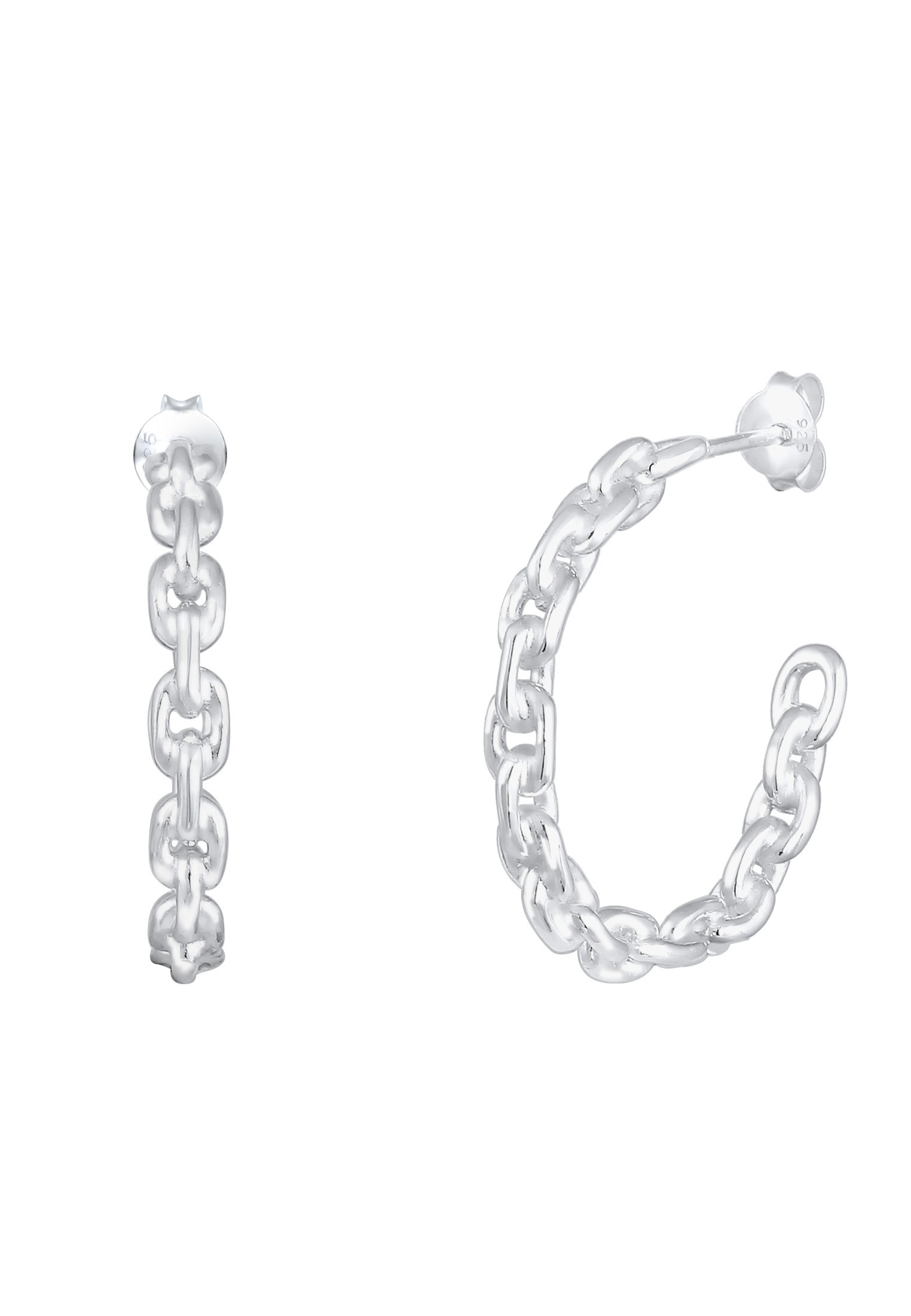 Elli Paar Creolen »Ohrringe Creolen Glieder Design 925 Sterling Silber«