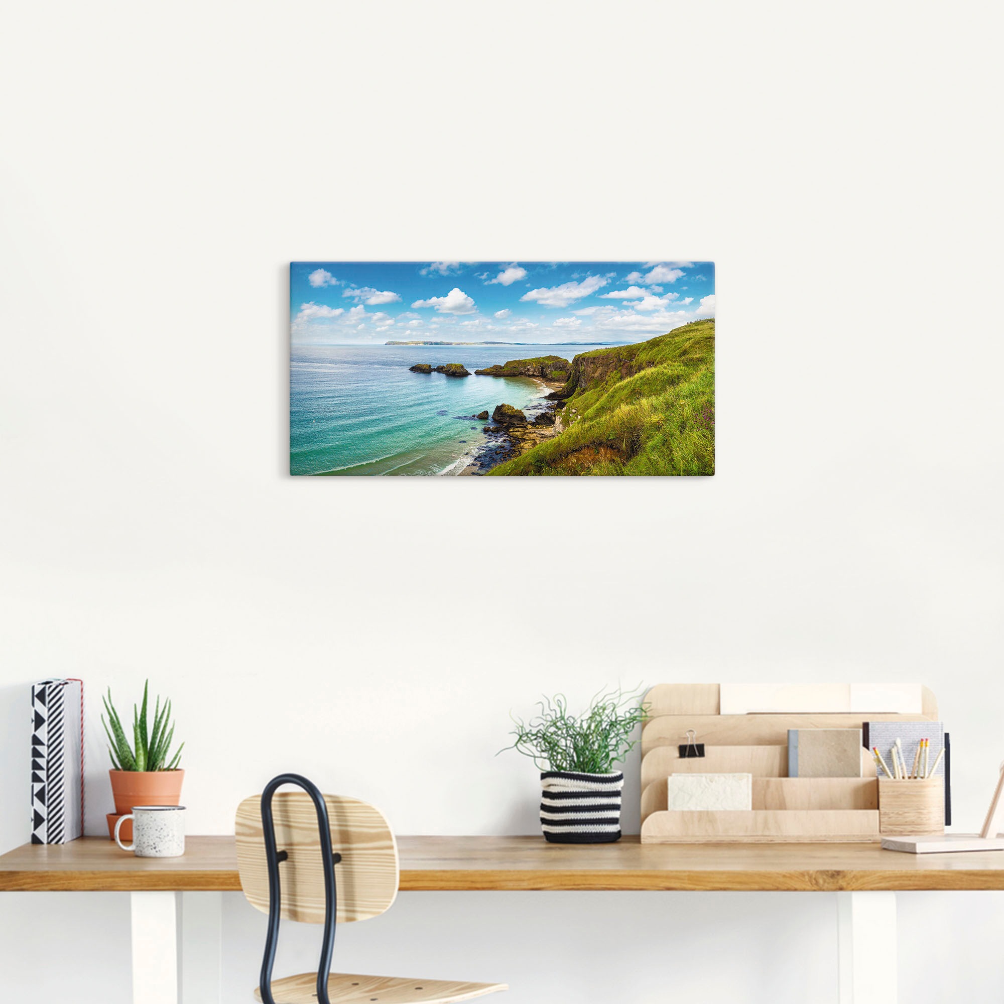 Artland Wandbild »Küstenweg in Carrick-a-Rede«, Gewässer, (1 St.), als Leinwandbild, Poster in verschied. Größen