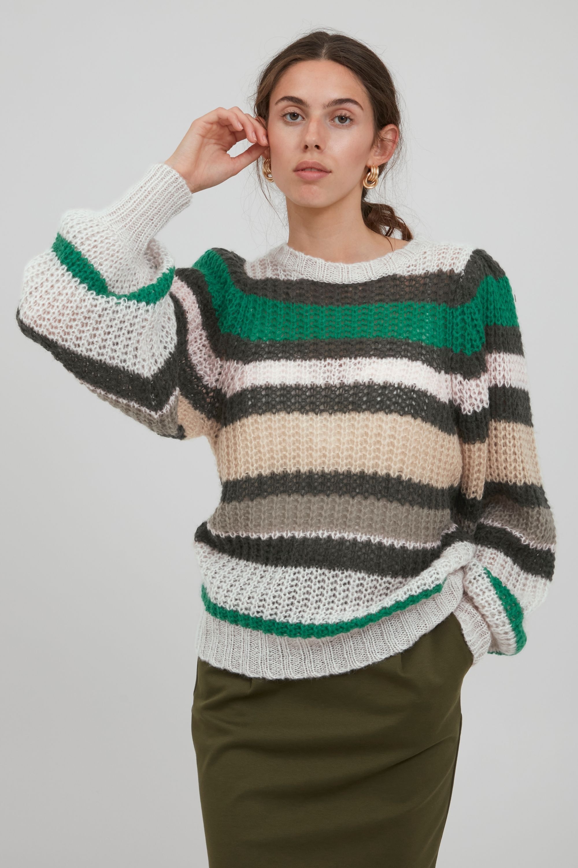 Ichi Strickfleece-Pullover »Strickpullover IHMaisa«