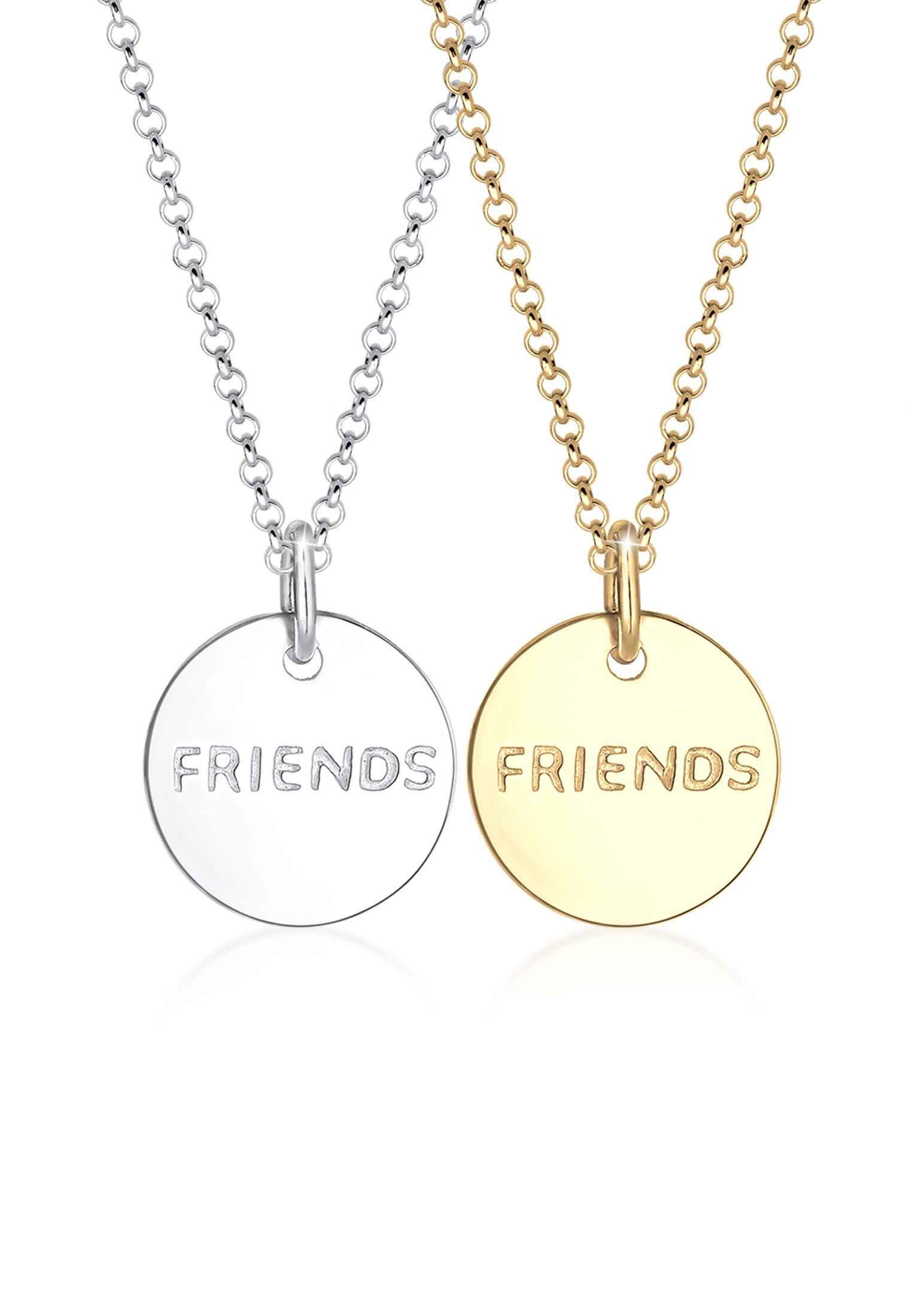 Elli Ketten-Set »Partnerkette Friends Infinity Bi-Color 925 Silber«