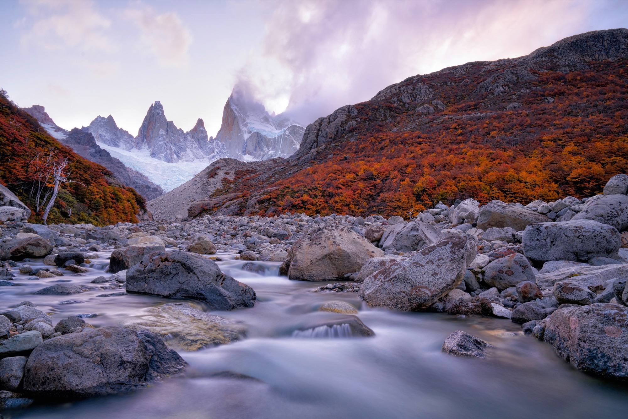 Papermoon Fototapete »Photo-Art JOHN FAN, FITZ ROY UNTER DER TWILIGHT«