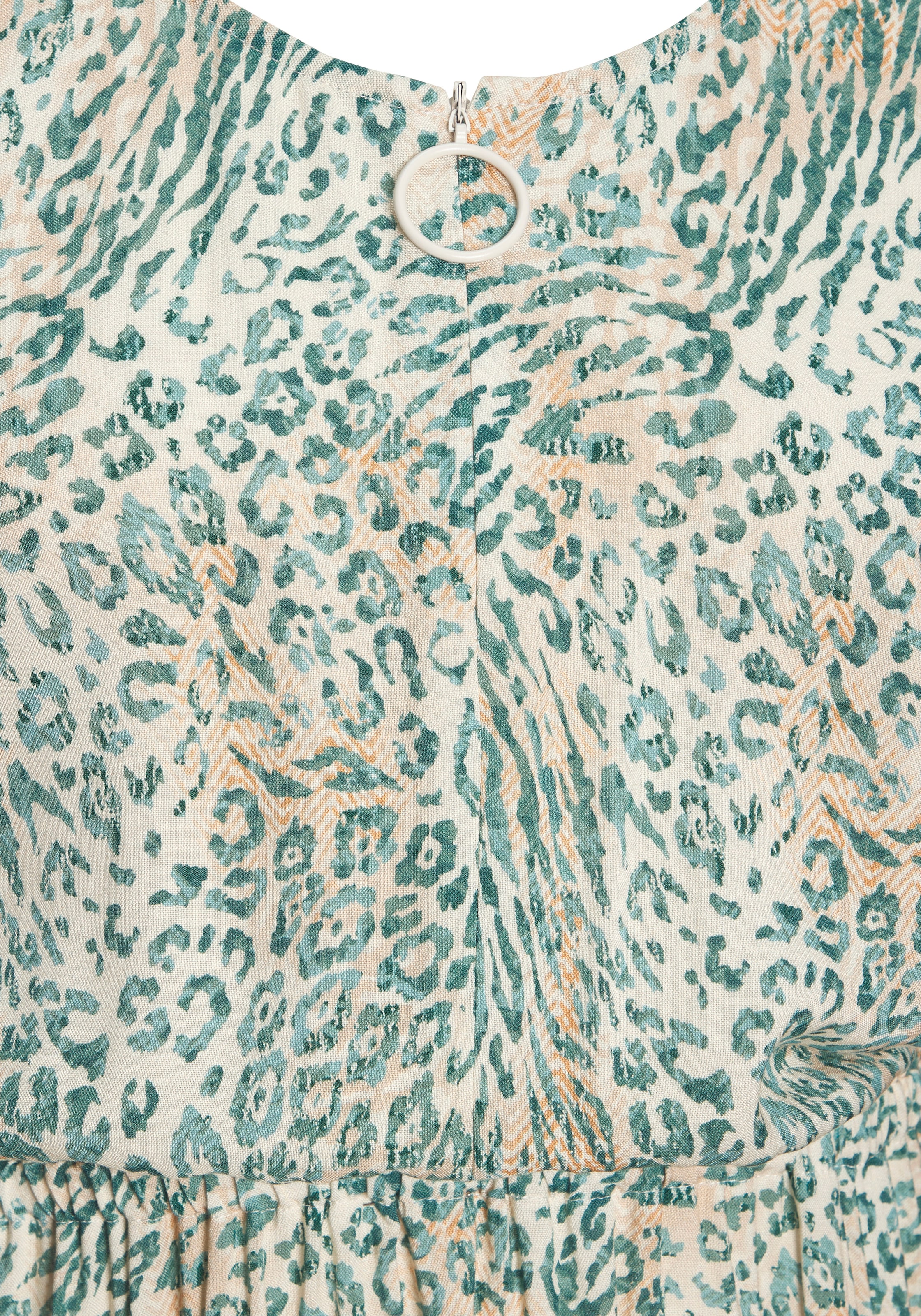 LASCANA Midikleid mit Reißverschluss am Ausschnitt, Animal Print