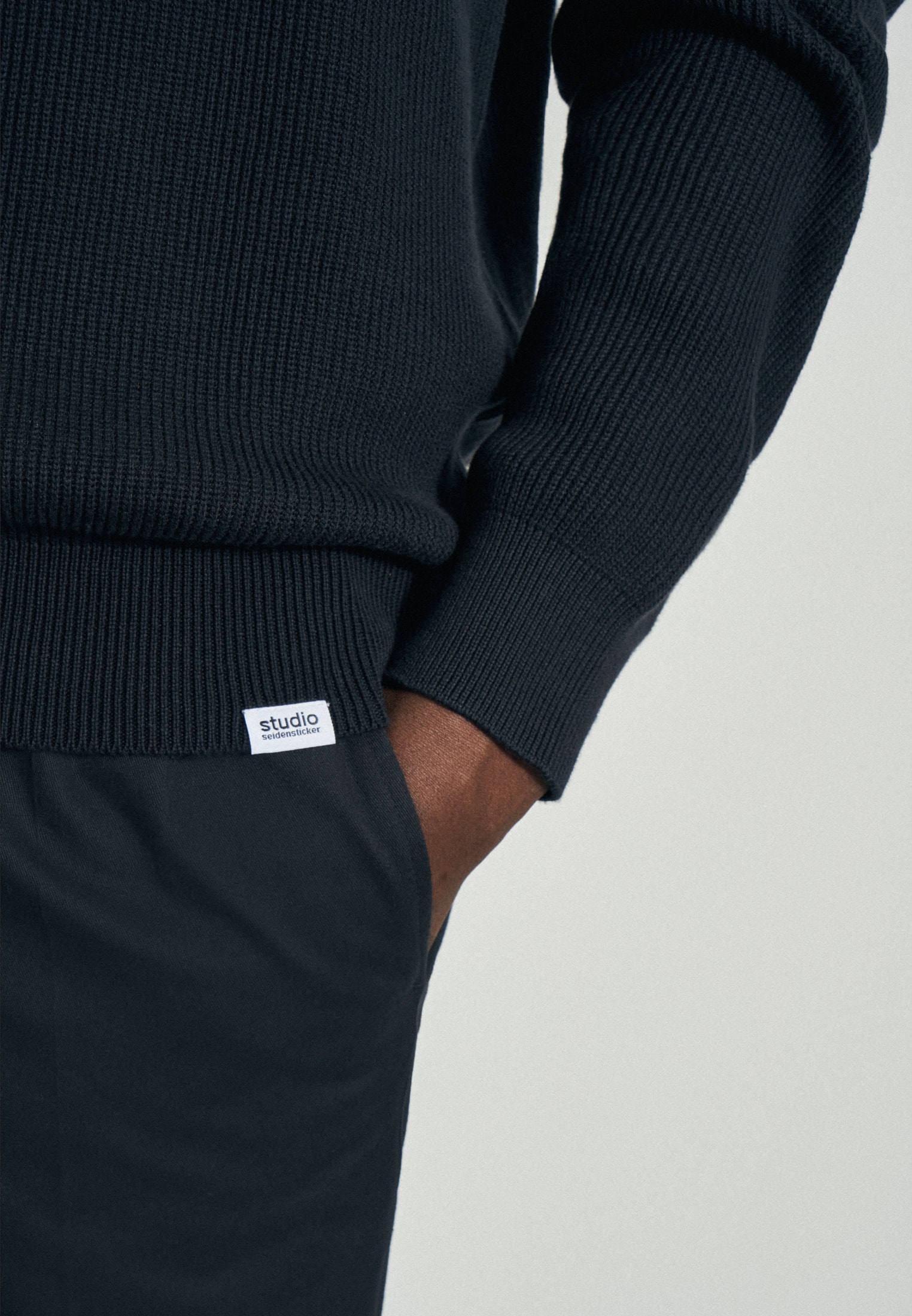 studio seidensticker Strickpullover »Studio«, Langarm Rundhals Uni