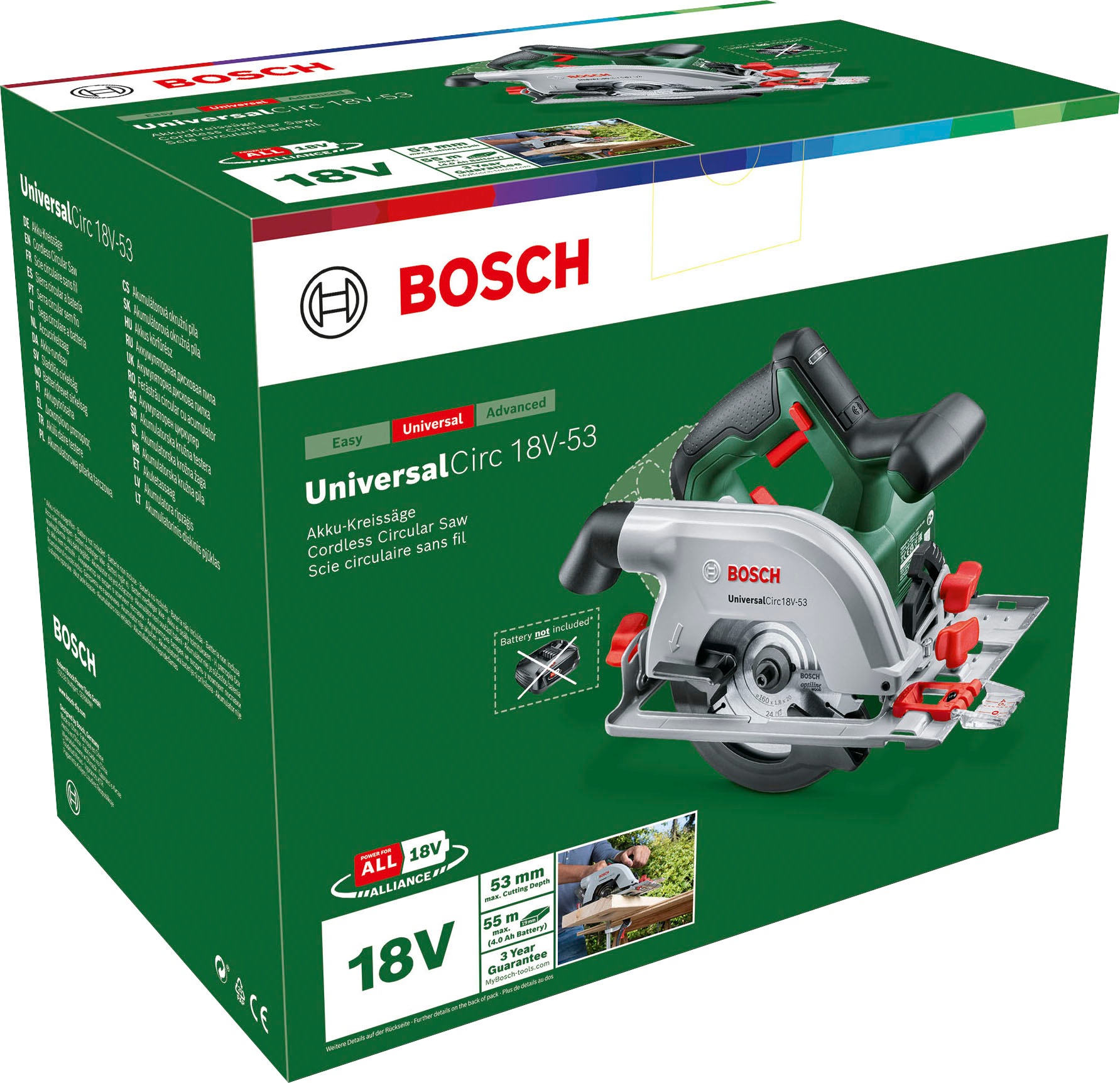 Bosch Home & Garden Akku-Handkreissäge »UniversalCirc 18V-53 - solo«, ohne  Akku und Ladegerät online bestellen bei OTTO