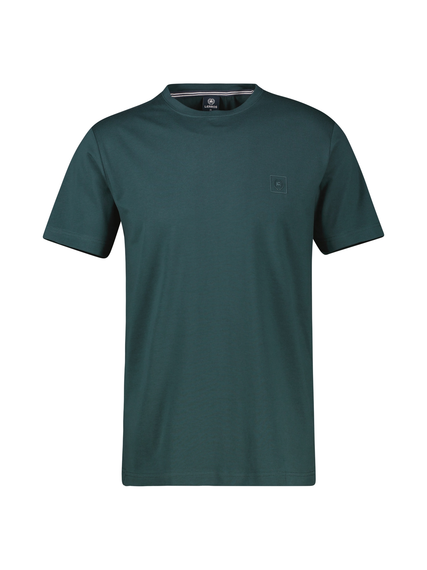 LERROS T-Shirt »Basic T-Shirt mit LERROS Logo-Print« Two-Tone-Optik / Einfarbig / Elastisch / Atmungsaktiv / Bequem