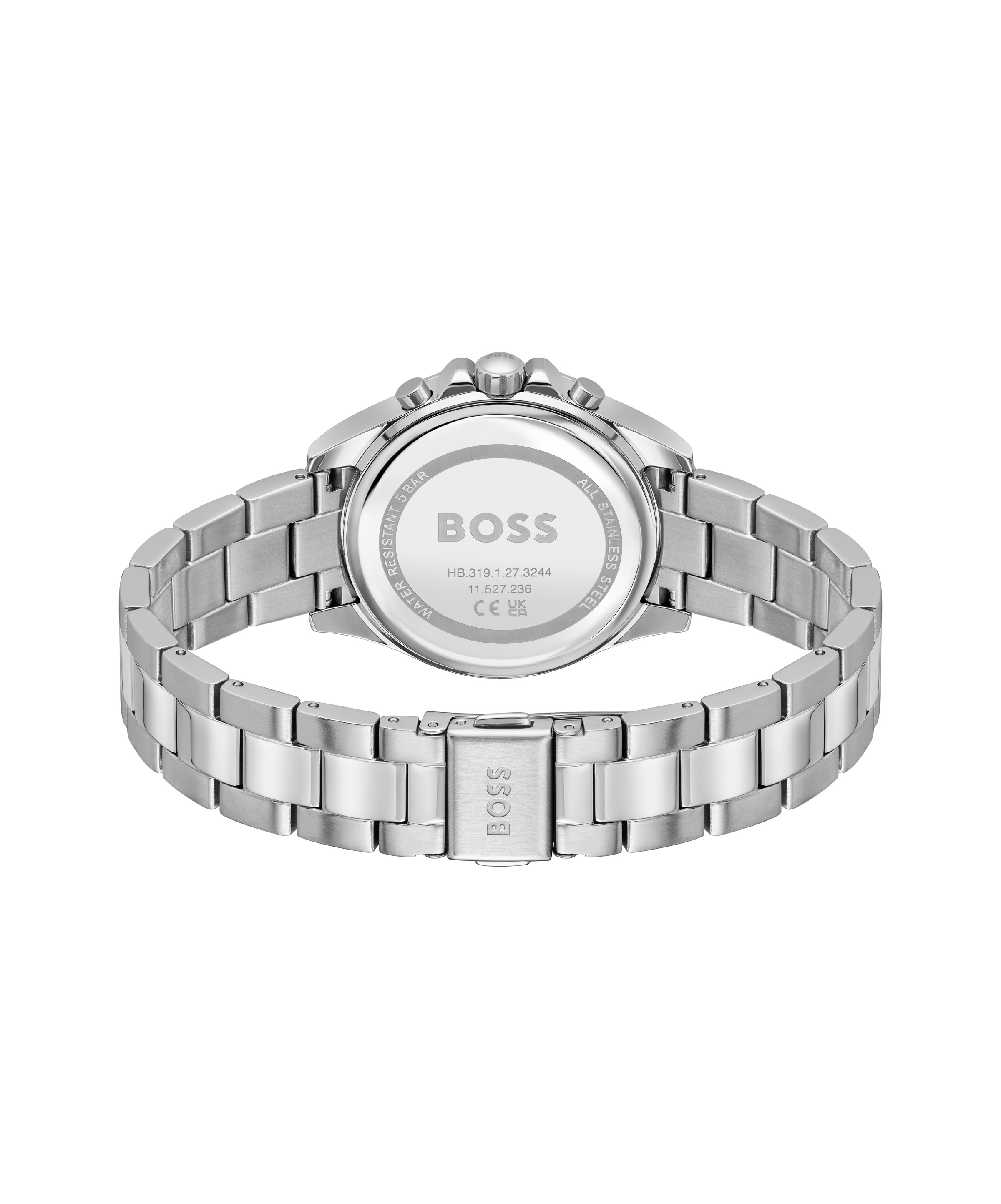 BOSS Multifunktionsuhr »ALLEY« Quarzuhr, Armbanduhr, Damenuhr, Edelstahlarmband, analog, Tag