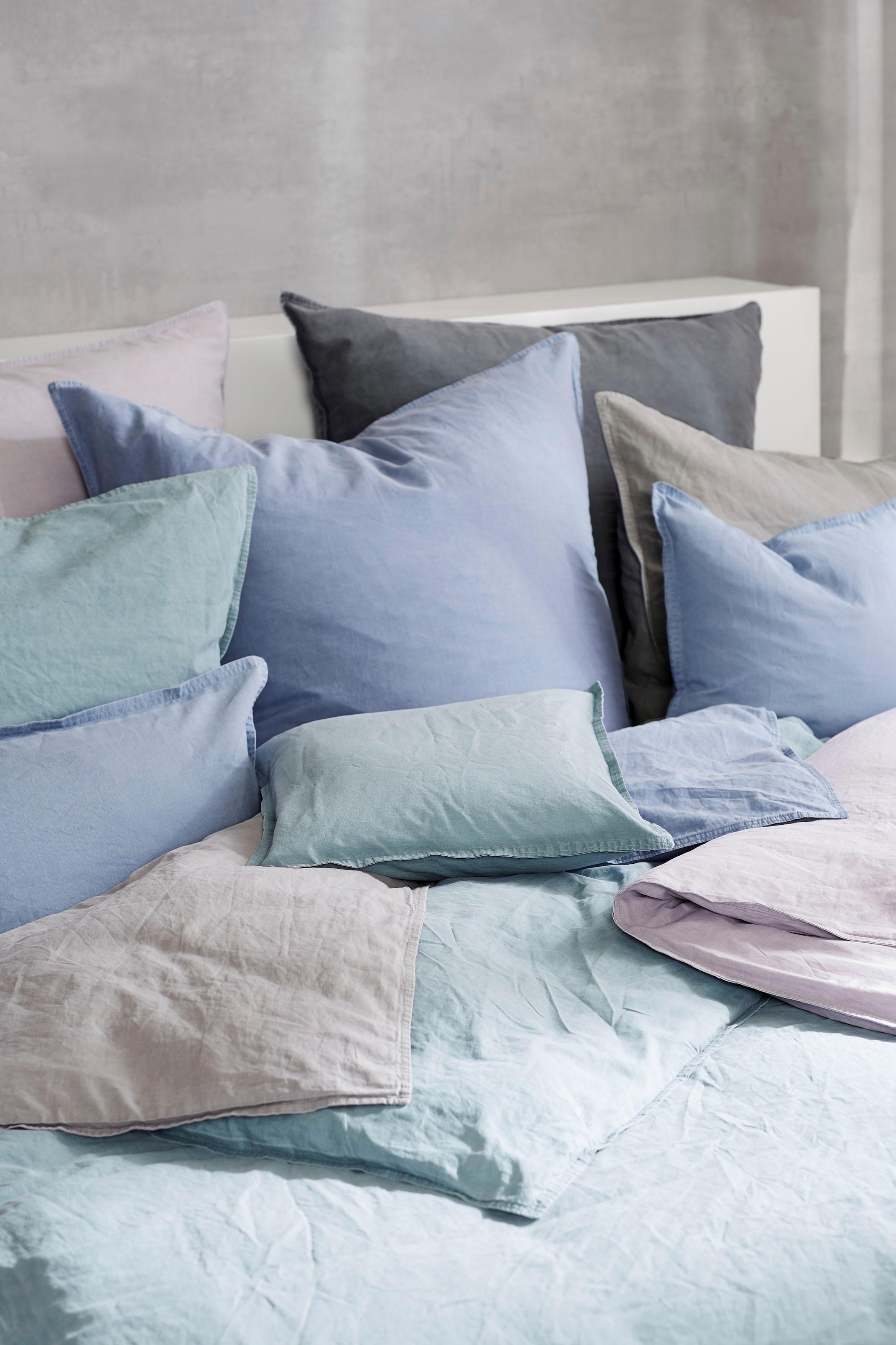 Primera Bettwäsche »Stone-Washed in Gr. 135x200, 155x220 oder 200x200 cm« 2 Stk. tlg. 100% Baumwolle, Bettwäsche in feinem Knitterlook, weicher Griff