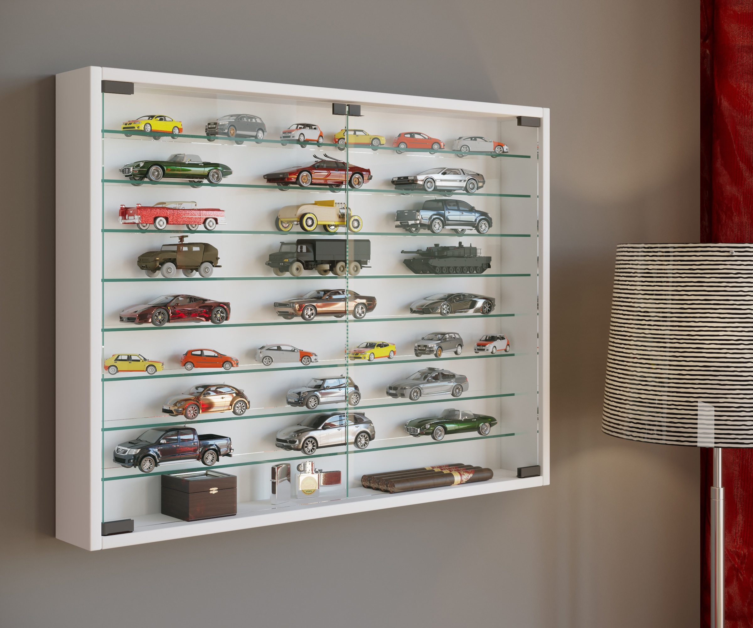 VCM Wandregal »Hängevitrine Wandvitrine Sammel Deko Mandosa XXL«