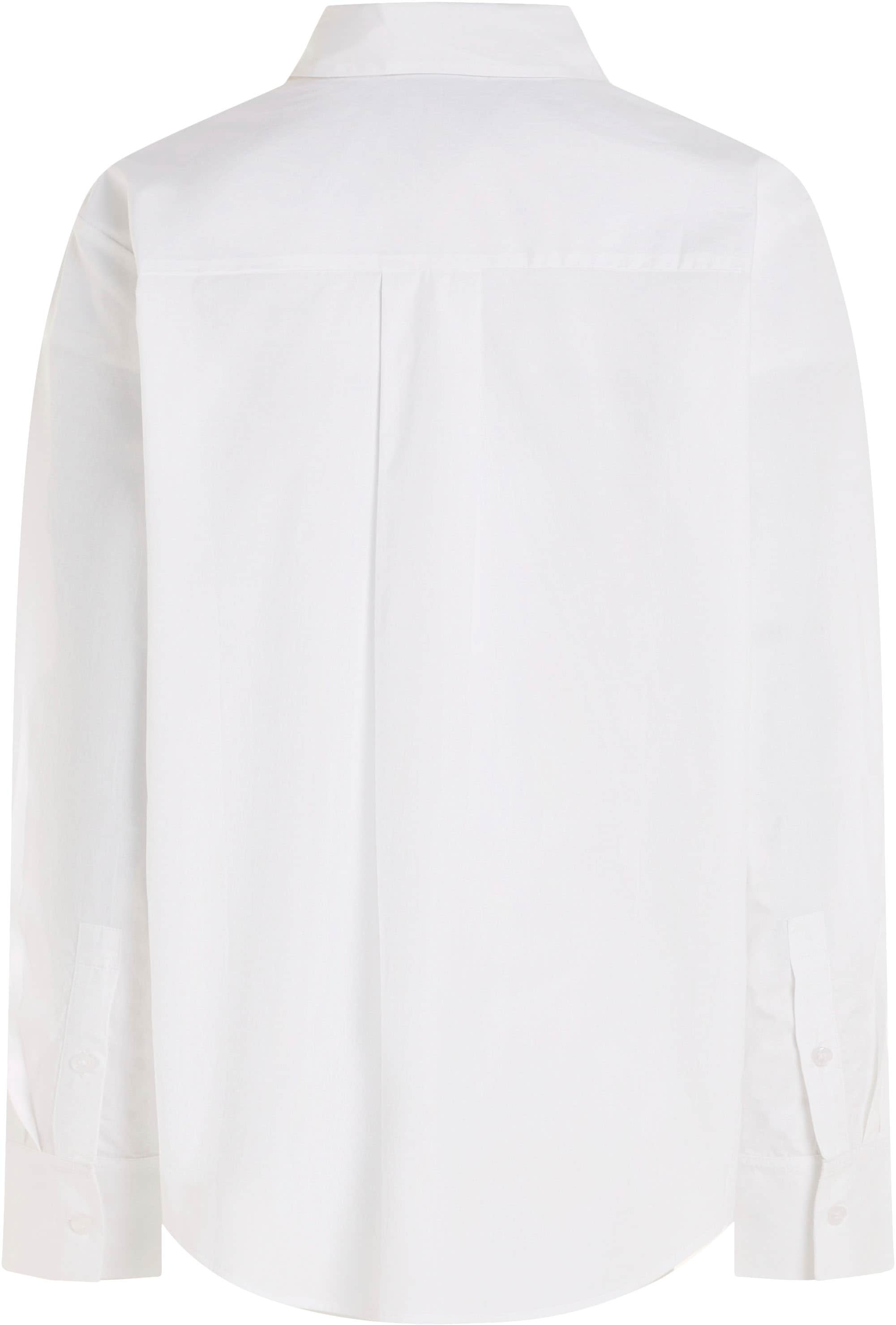 Tommy Hilfiger Hemdbluse »SOLID COTTON EASY FIT SHIRT«, mit Brusttasche