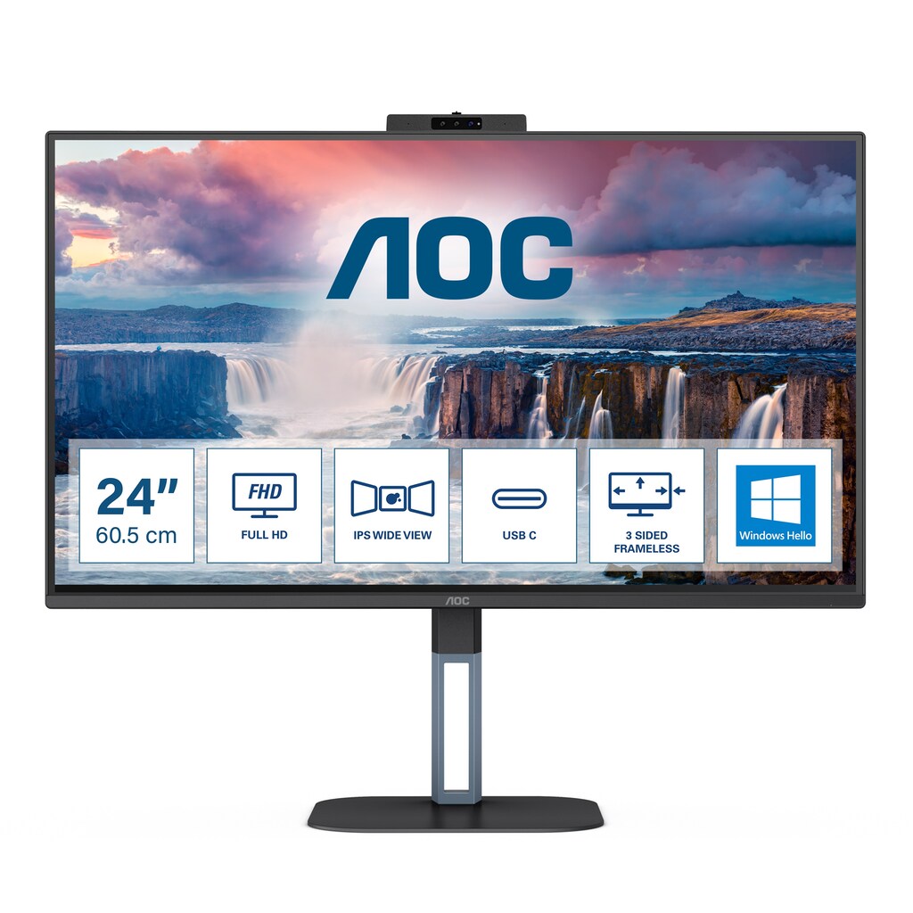 AOC Gaming-Monitor »24V5CW/BK«, 60,5 cm/24 Zoll, 1920 x 1080 px, 1 ms Reaktionszeit, 75 Hz